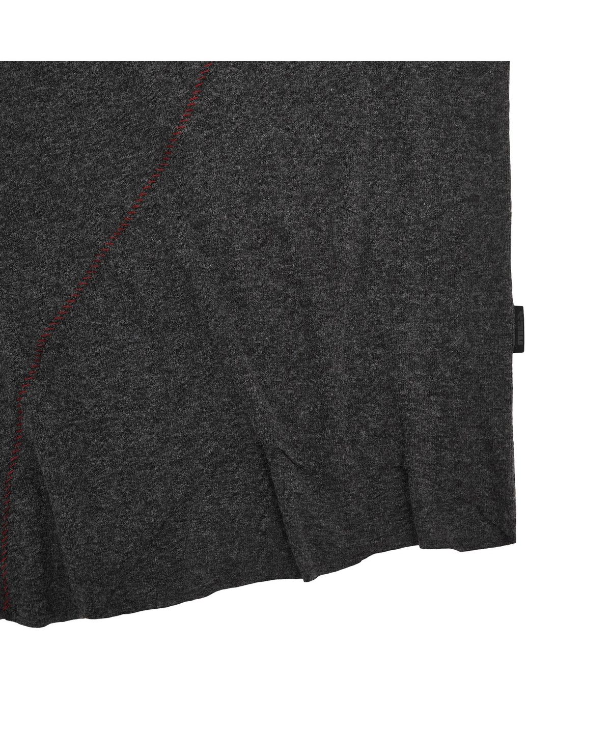 메아(MEA) BRUSHED STITCH KNIT HOODIE  [CHARCOAL]