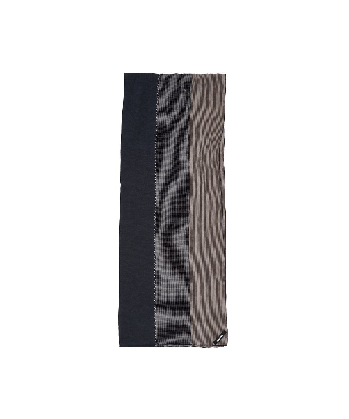 메아(MEA) PATCHWORK PATTERN MUFFLER [NAVY]