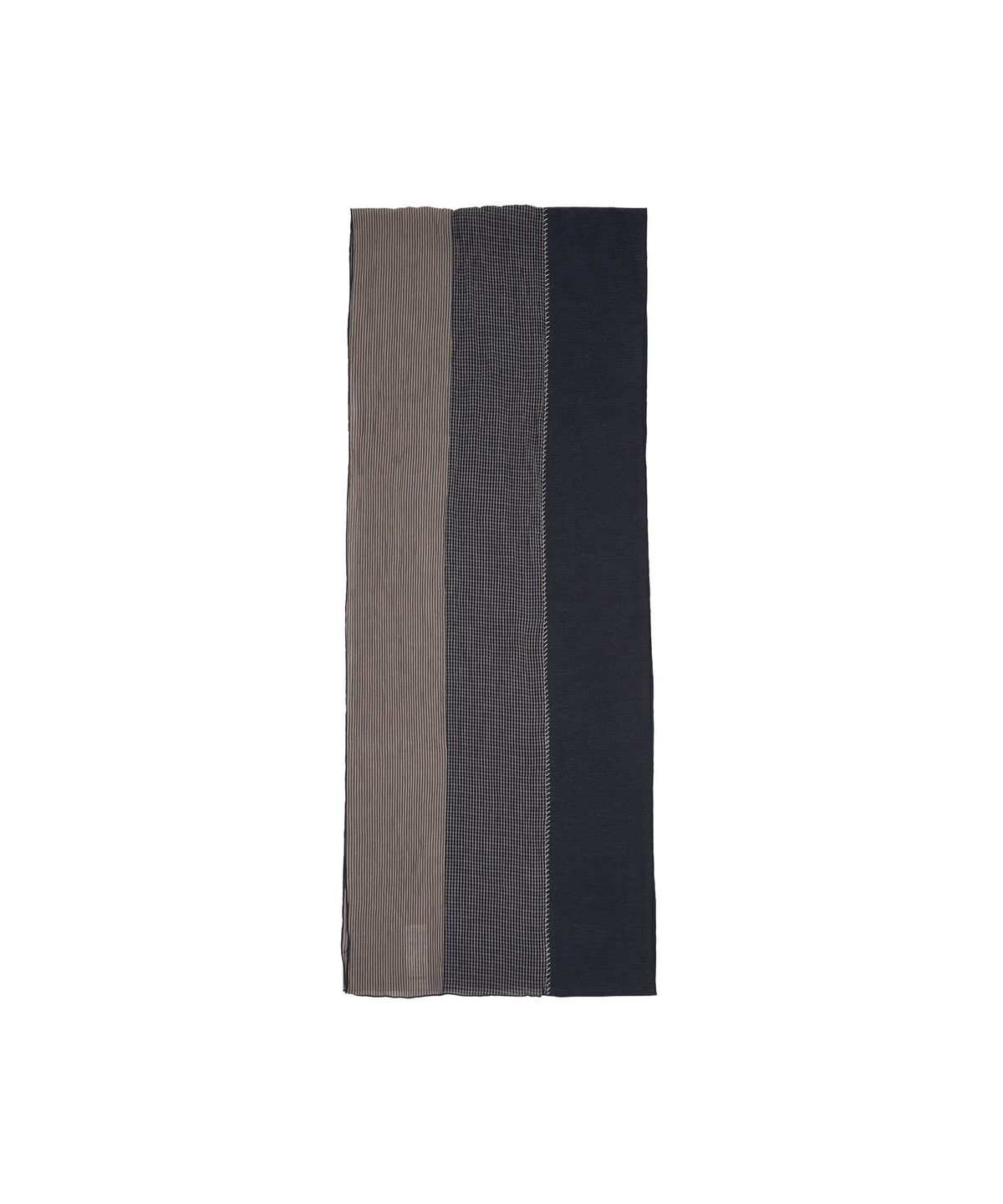 메아(MEA) PATCHWORK PATTERN MUFFLER [NAVY]