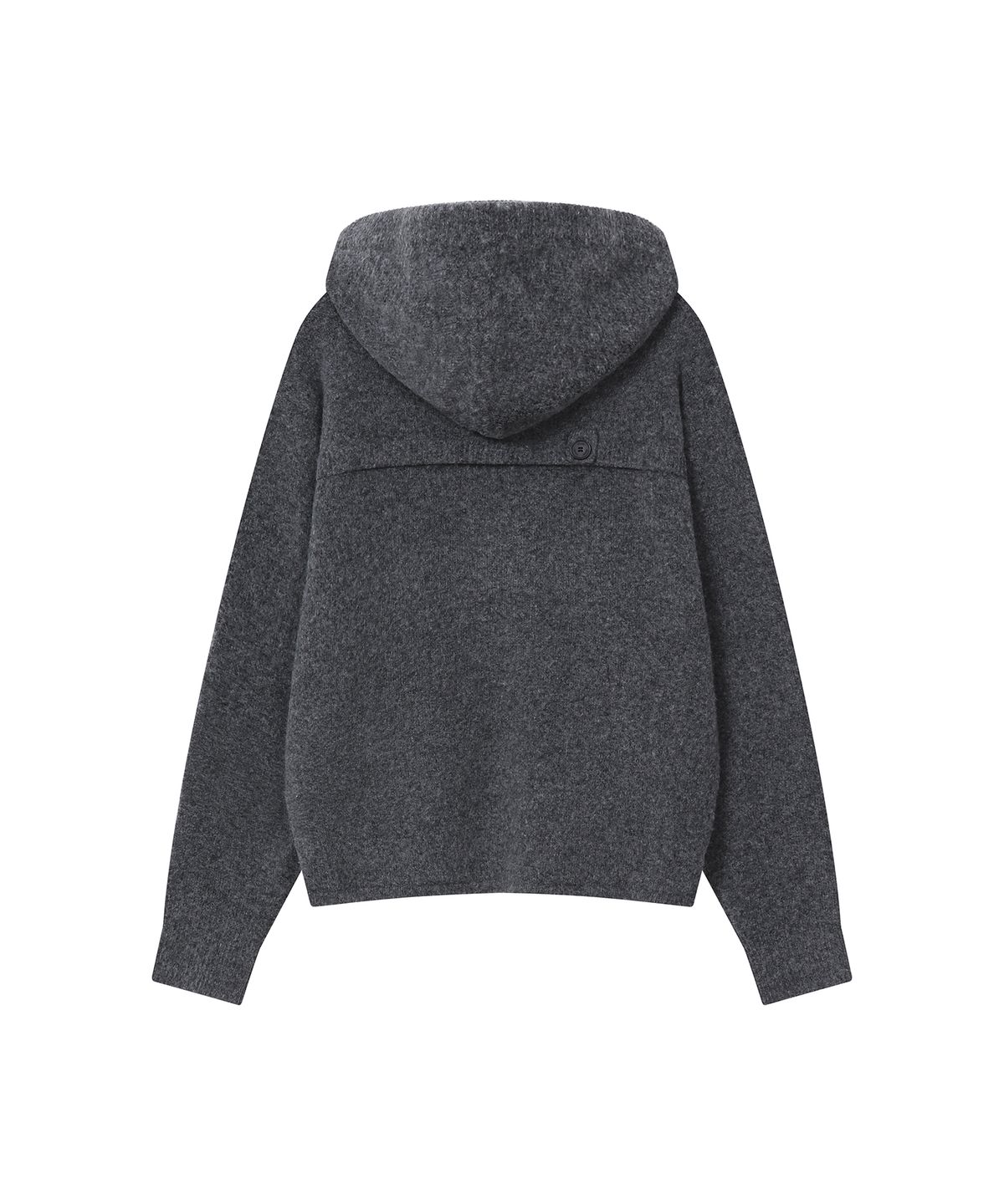미세키서울(MISEKI SEOUL) Button hoodie knit pullover CHARCOAL