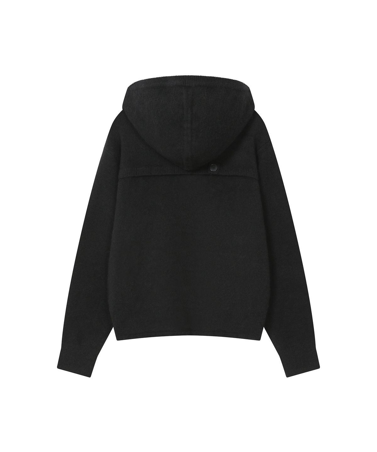 미세키서울(MISEKI SEOUL) Button hoodie knit pullover BLACK