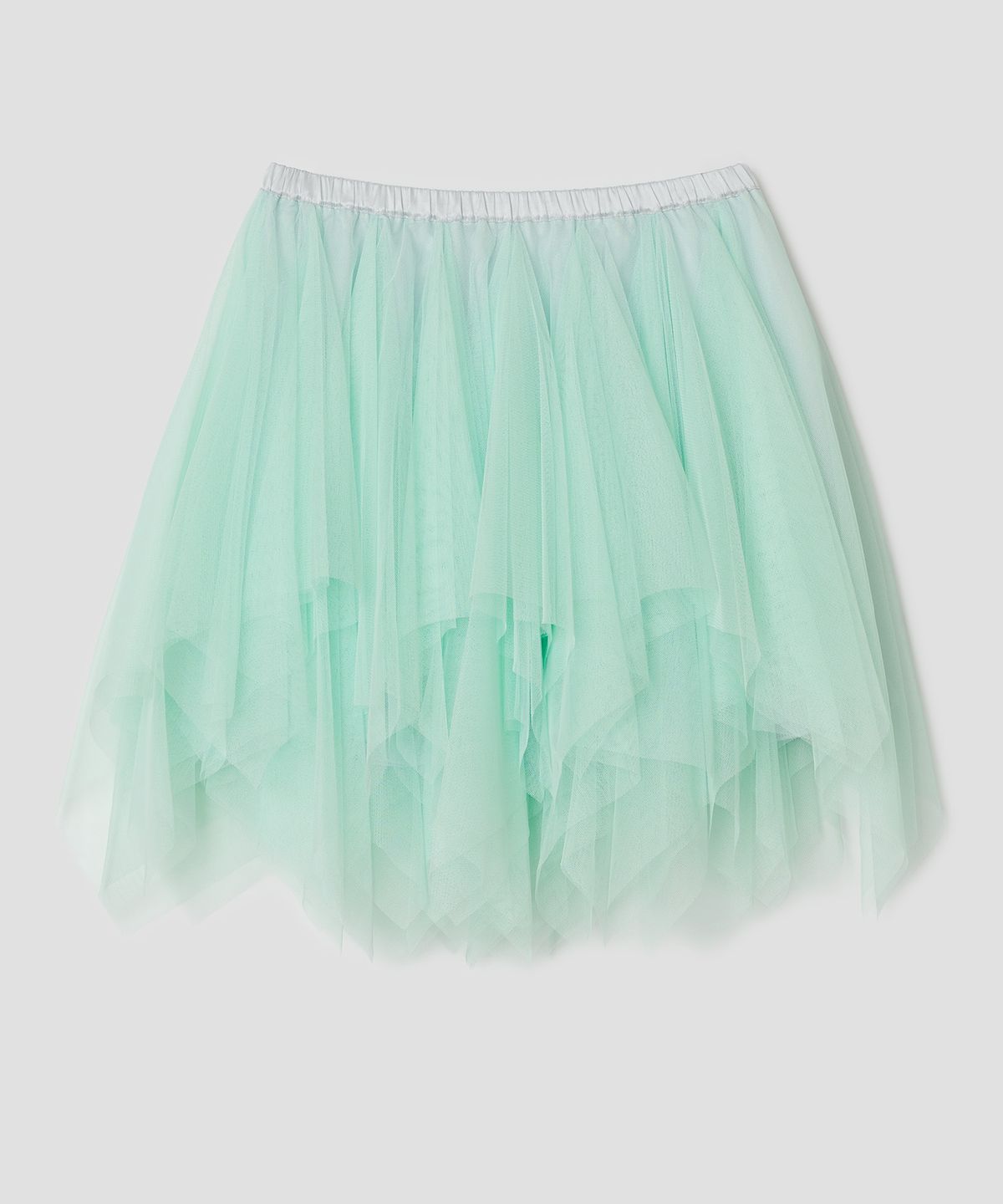 타입서비스(TYPESERVICE) Asymmetric Mesh Skirt [Mint]