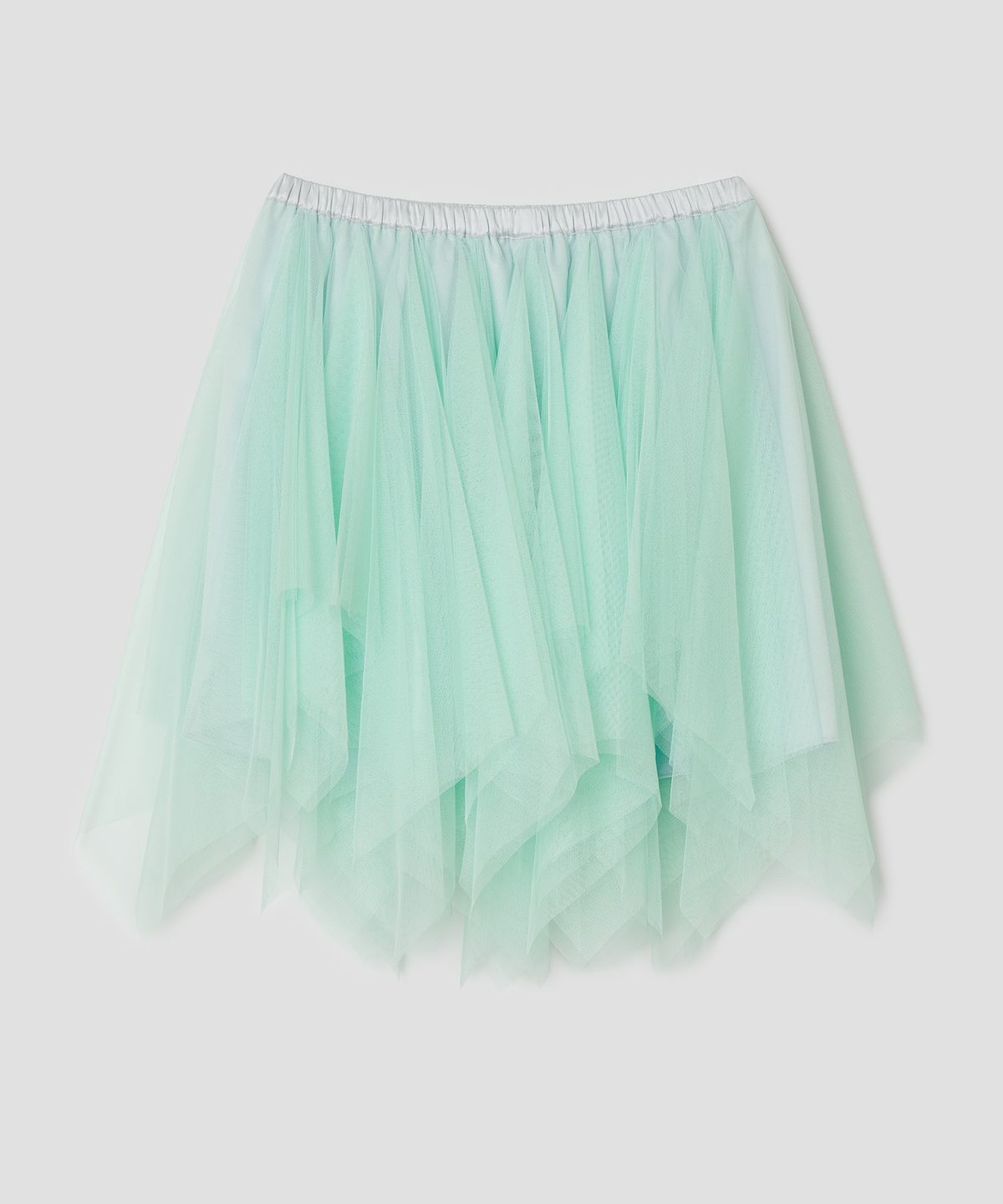 타입서비스(TYPESERVICE) Asymmetric Mesh Skirt [Mint]