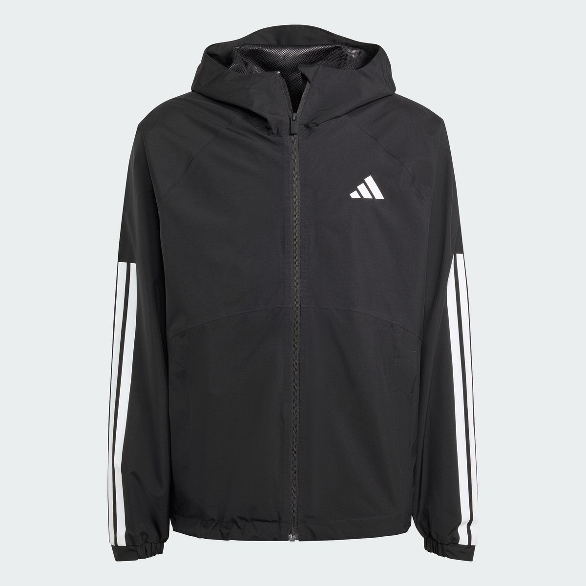 아디다스(ADIDAS) 에센셜 클라이마프루프 3-스트라이프 후디드 재킷 JM1056