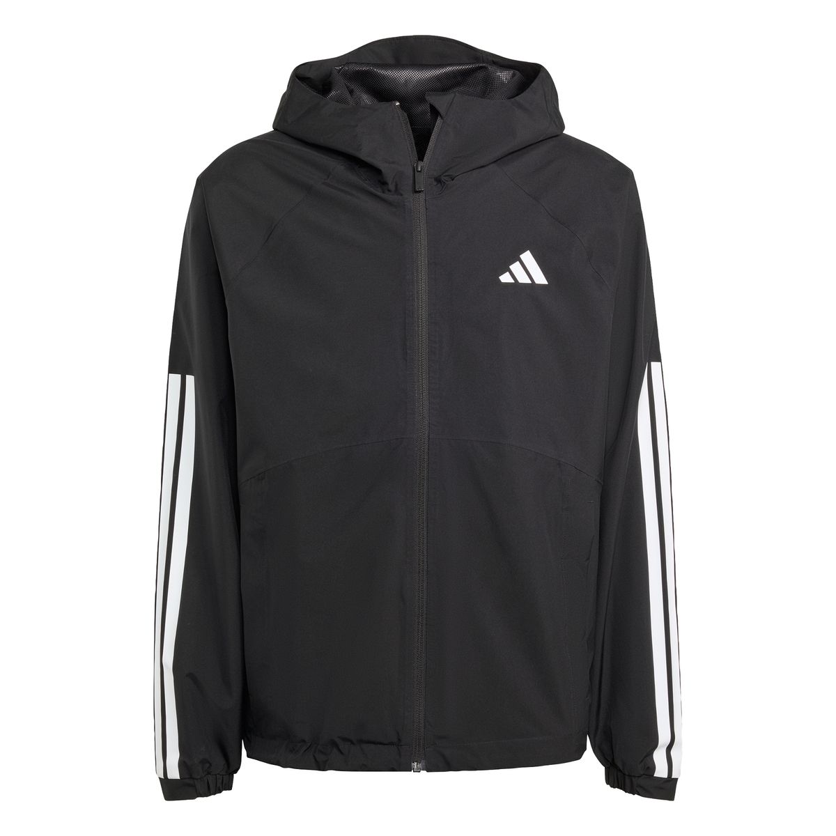 아디다스(ADIDAS) 에센셜 클라이마프루프 3-스트라이프 후디드 재킷 JM1056