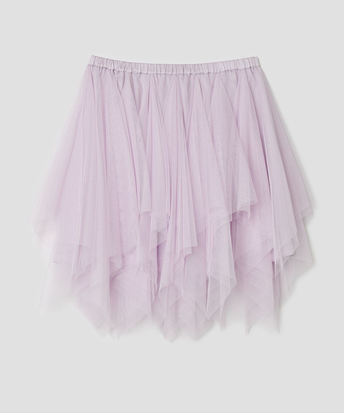 타입서비스(TYPESERVICE) Asymmetric Mesh Skirt [Purple]