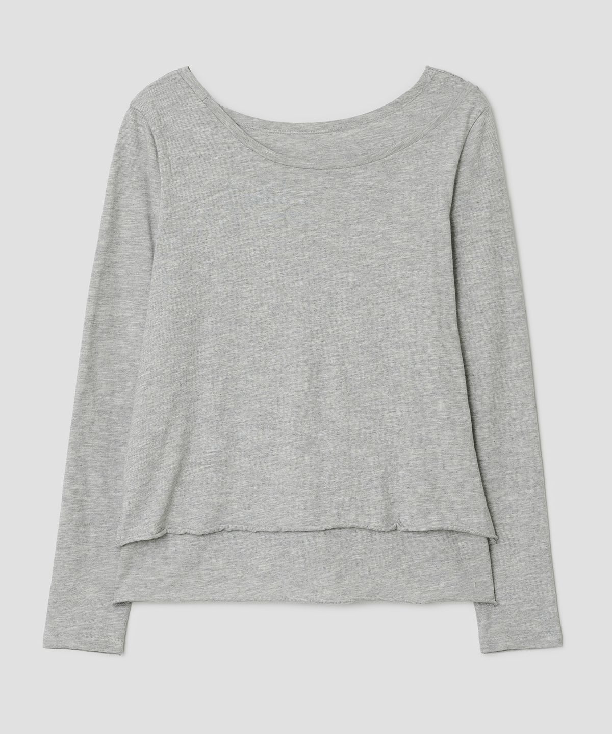 타입서비스(TYPESERVICE) Soft Shirring Layered Top [Gray]