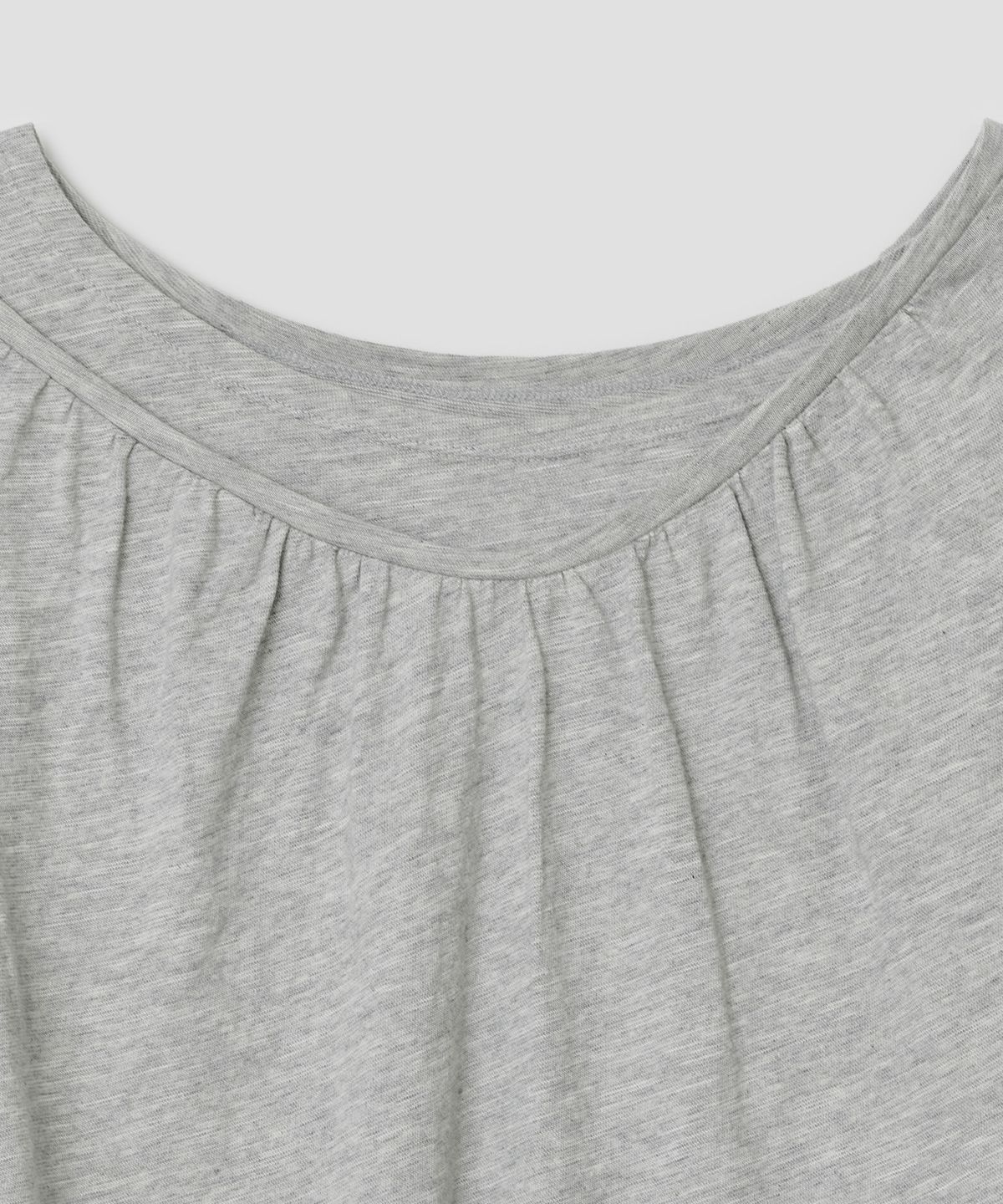 타입서비스(TYPESERVICE) Soft Shirring Layered Top [Gray]