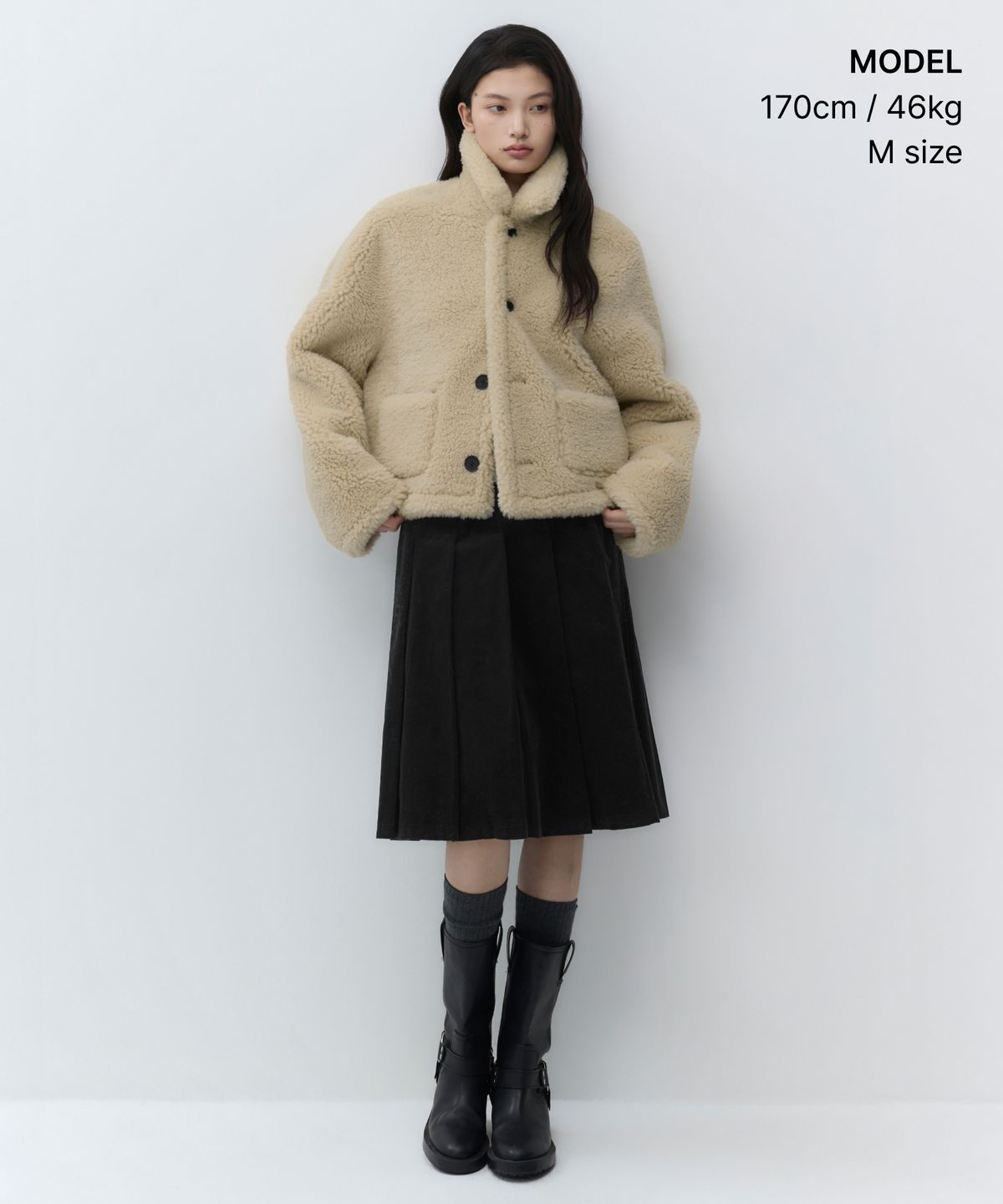 무신사 스탠다드 우먼(MUSINSA STANDARD WOMAN) 우먼즈 리버서블 신세틱 스웨이드 시어링 재킷 [브라운]