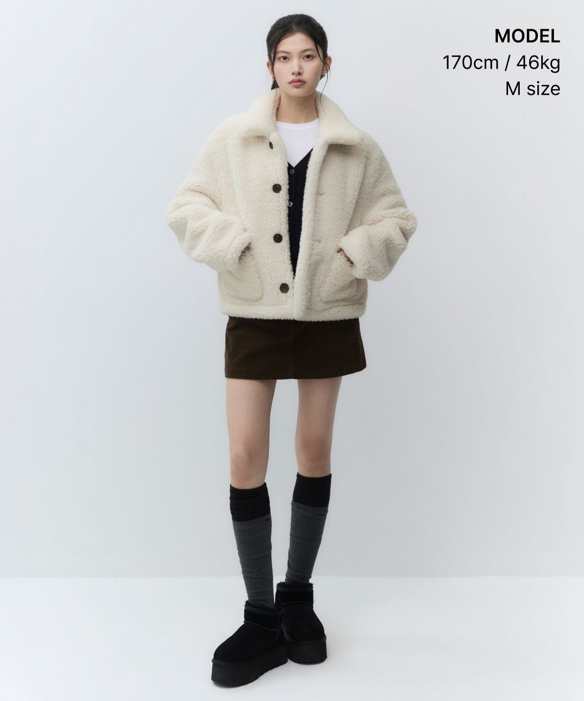 무신사 스탠다드 우먼(MUSINSA STANDARD WOMAN) 우먼즈 리버서블 신세틱 스웨이드 시어링 재킷 [베이지]
