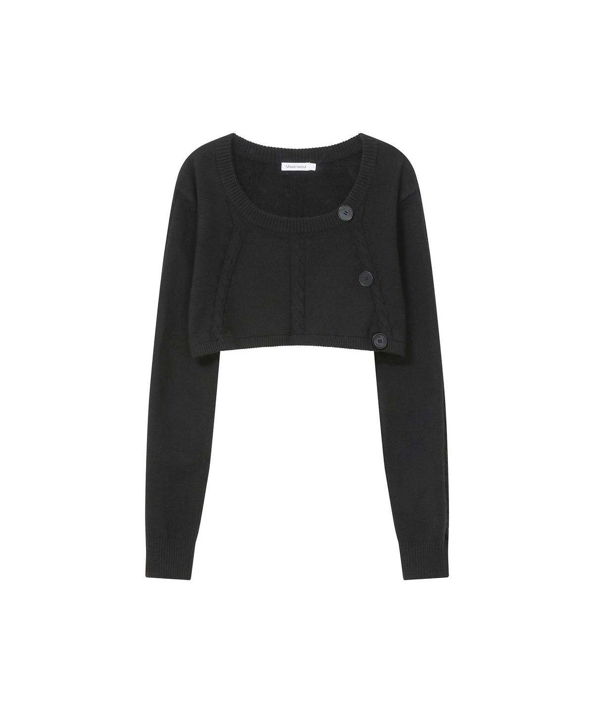 미세키서울(MISEKI SEOUL) Cable layered knit SET BLACK