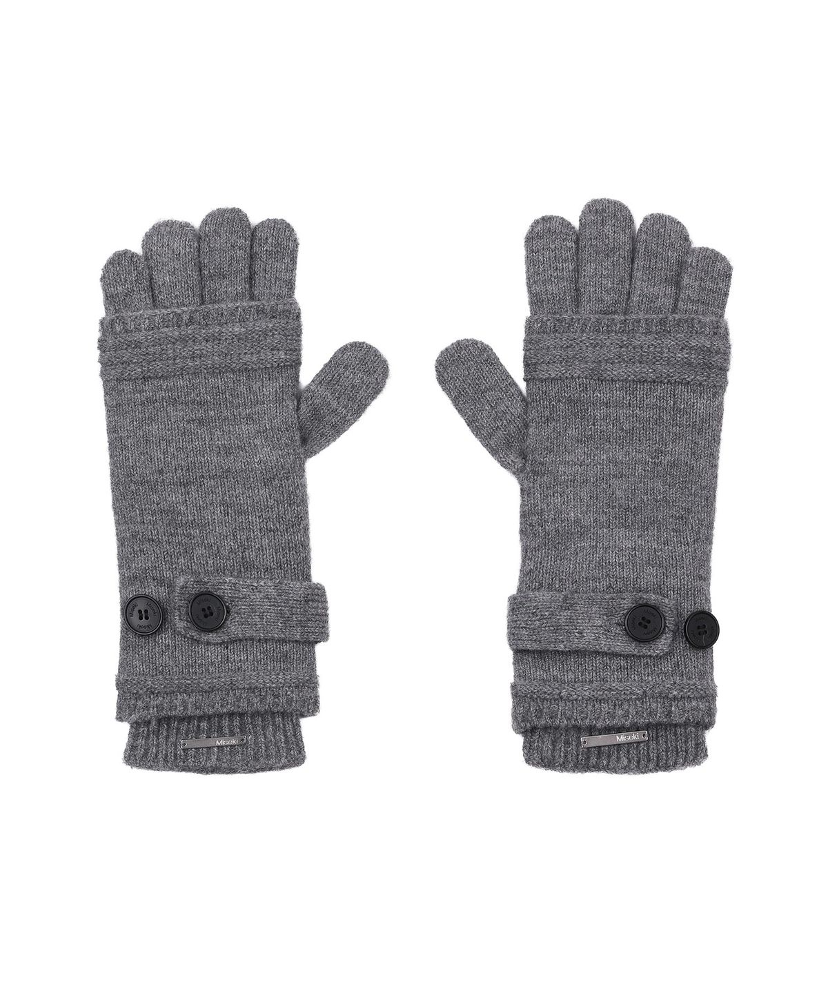 미세키서울(MISEKI SEOUL) Button knit hand warmer SET CHARCOAL