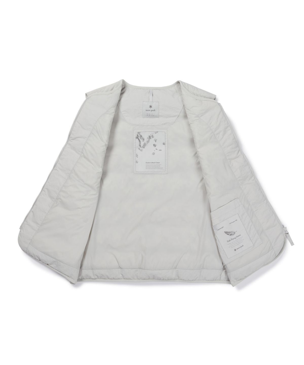 스노우피크 어패럴(SNOWPEAK APPAREL) 랜드 경량 다운 베스트 (S26WMGDV60) Stone Gray