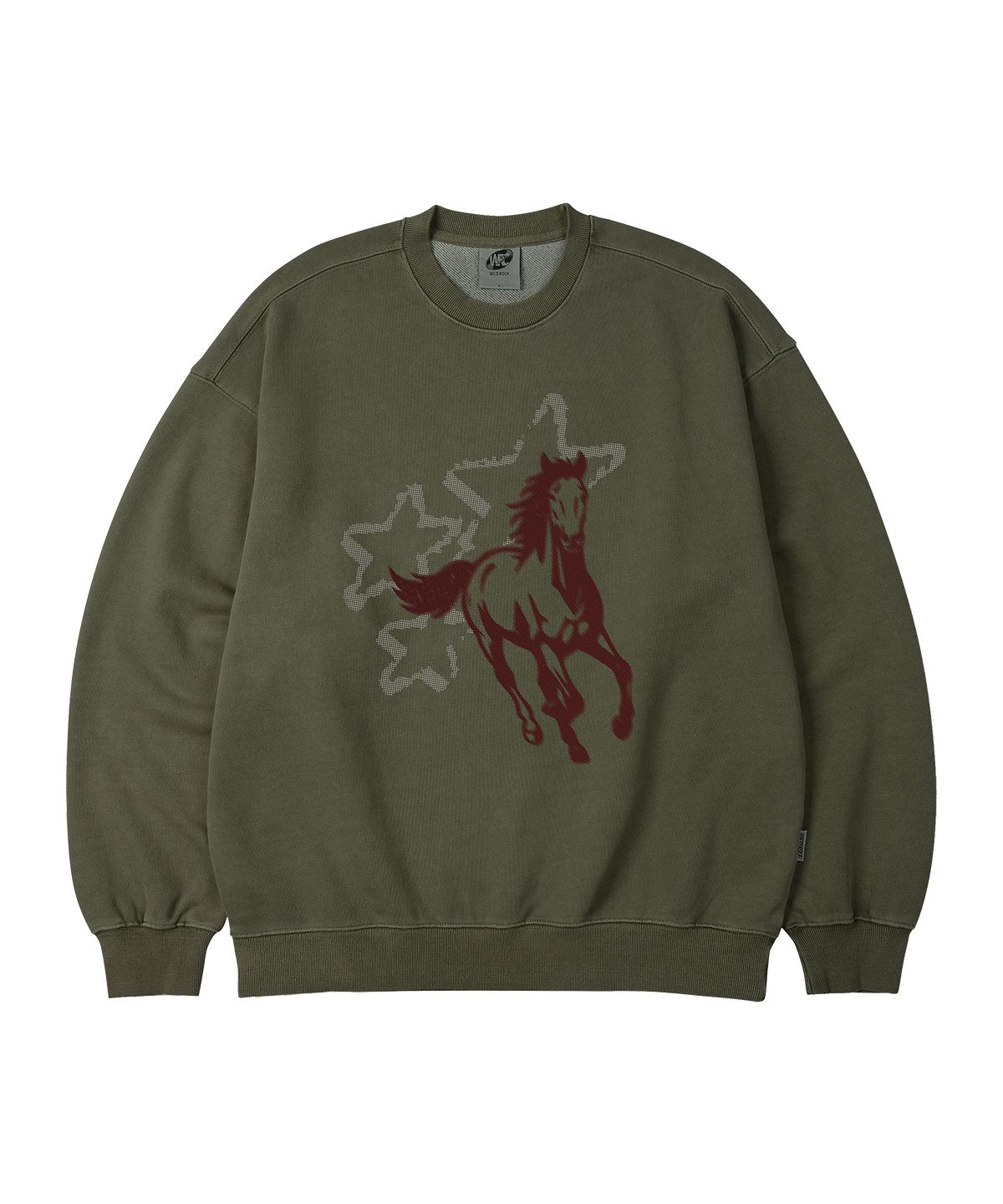 와일드락(WILDROCK) Star Horse 피그먼트 오버핏 맨투맨_5 COL