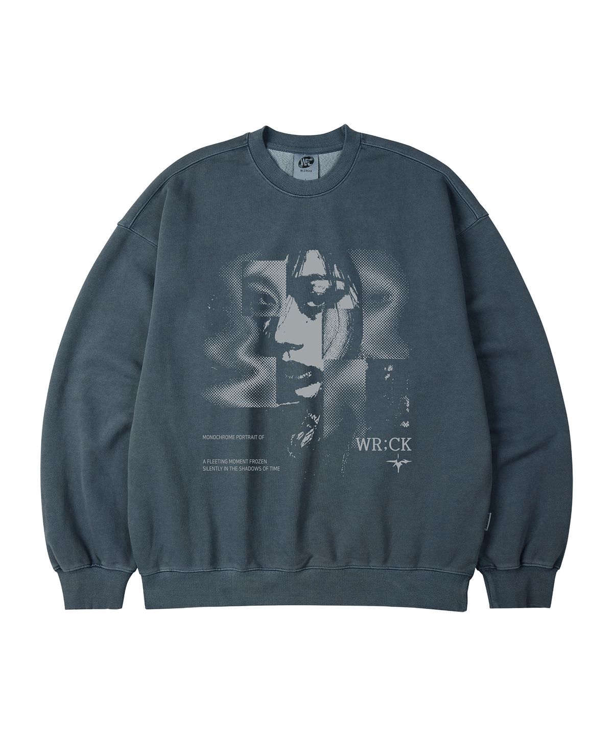 와일드락(WILDROCK) Monochrome Portrait 피그먼트 오버핏 맨투맨_5 COL