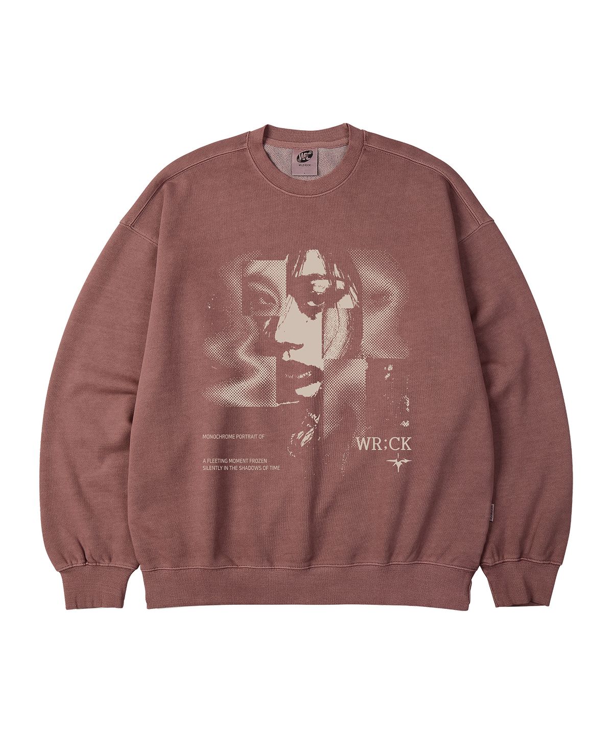 와일드락(WILDROCK) Monochrome Portrait 피그먼트 오버핏 맨투맨_5 COL
