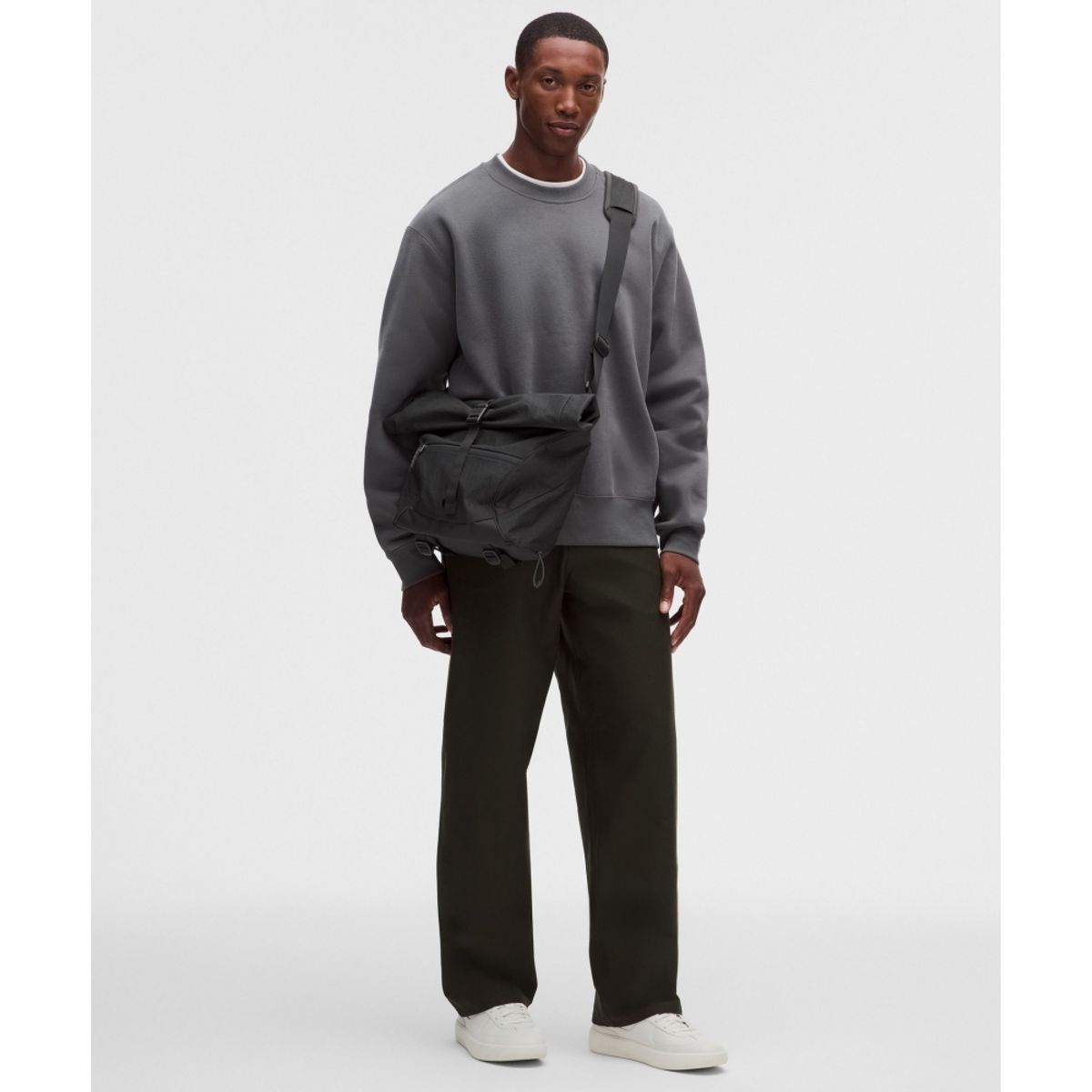 룰루레몬(LULULEMON) 롤탑 크로스바디 백 10L *메탈릭 립스탑  GGRE BLK