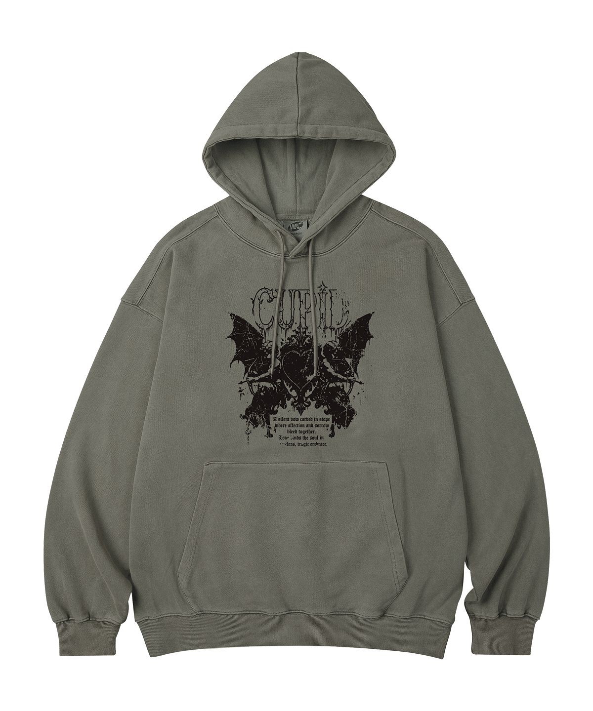 와일드락(WILDROCK) Devil Cupid 피그먼트 오버핏 후드_5 COL