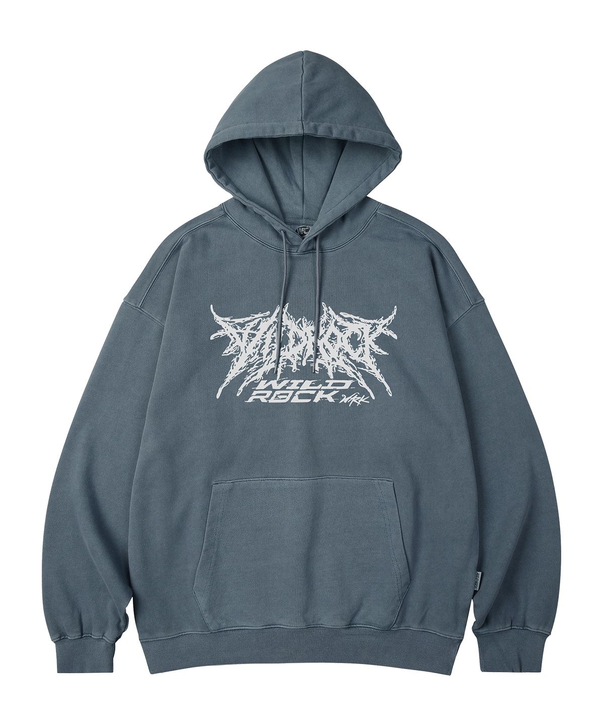 와일드락(WILDROCK) Wild Raw Logo 피그먼트 오버핏 후드_5 COL