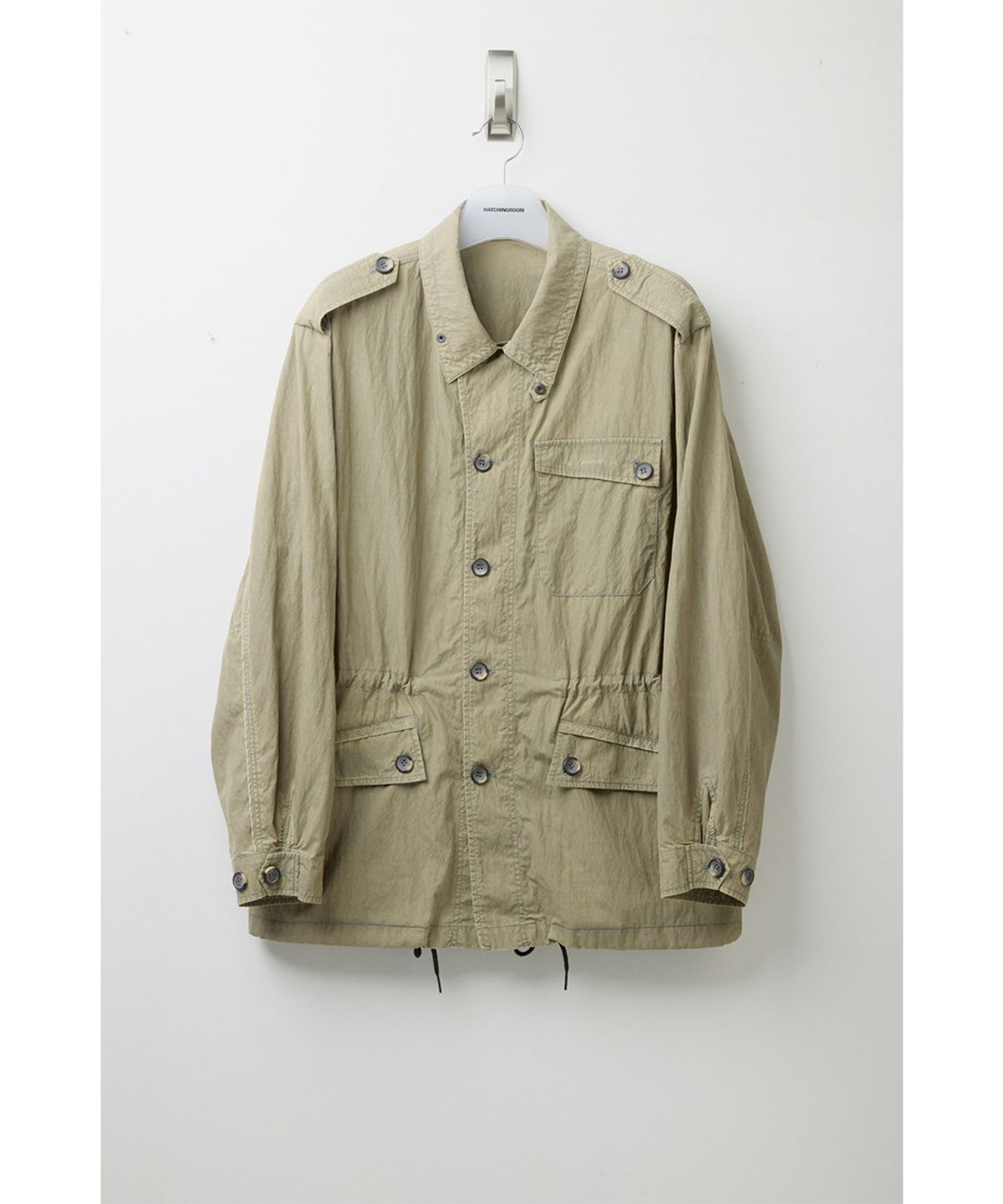 해칭룸(HATCHINGROOM) Parachute Jacket Bleached Olive
