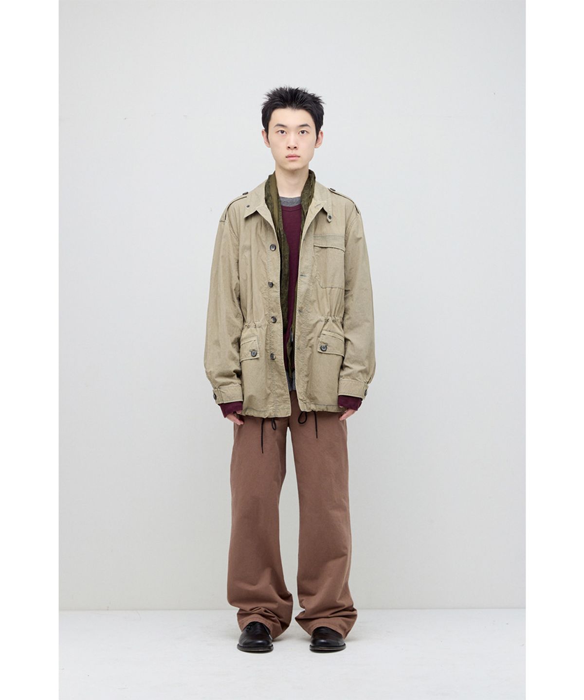 해칭룸(HATCHINGROOM) Parachute Jacket Bleached Olive