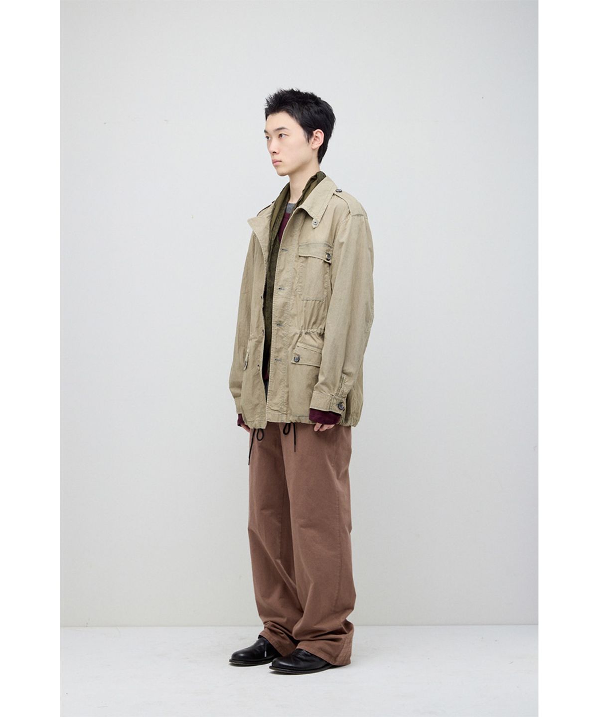 해칭룸(HATCHINGROOM) Parachute Jacket Bleached Olive
