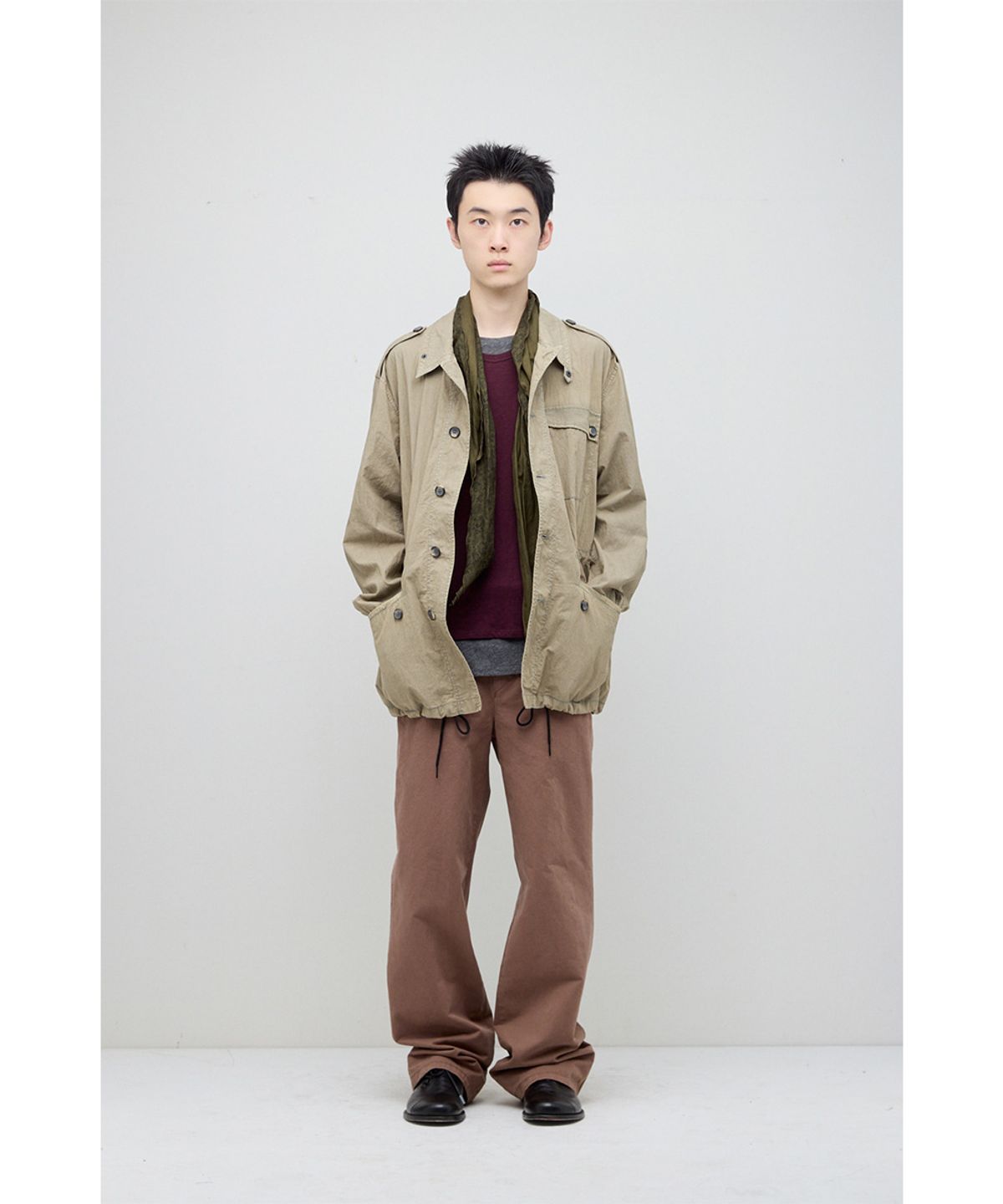 해칭룸(HATCHINGROOM) Parachute Jacket Bleached Olive