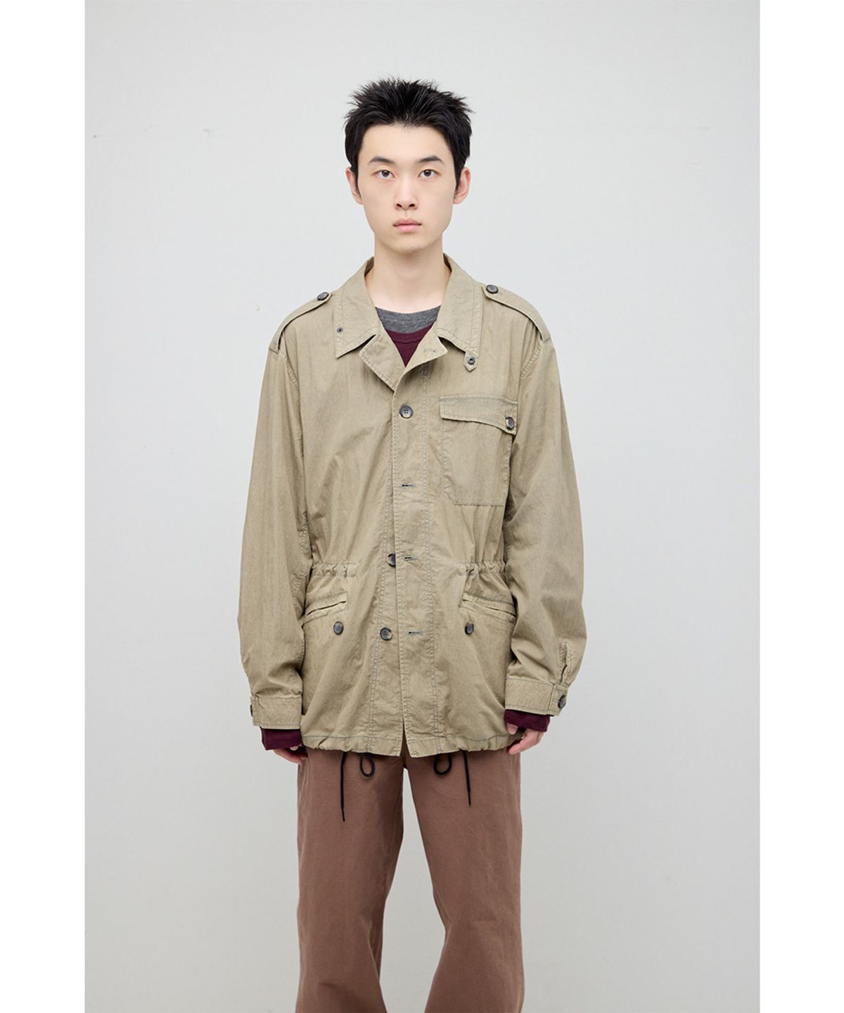 해칭룸(HATCHINGROOM) Parachute Jacket Bleached Olive