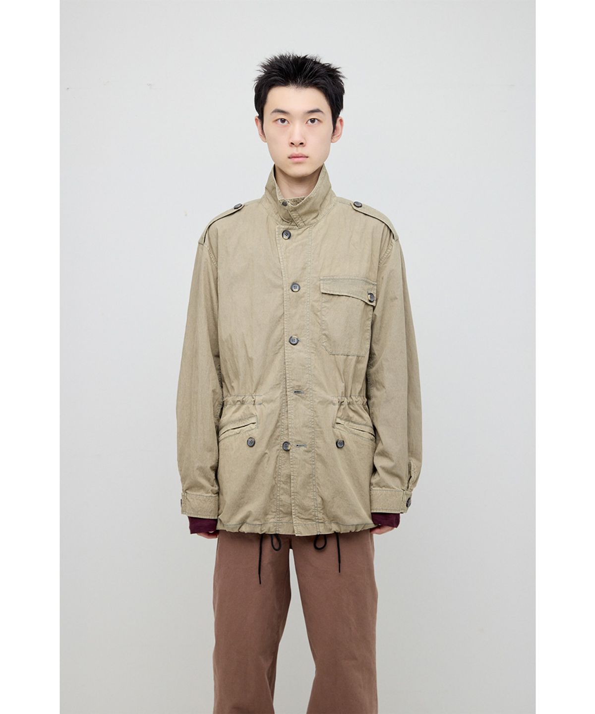 해칭룸(HATCHINGROOM) Parachute Jacket Bleached Olive