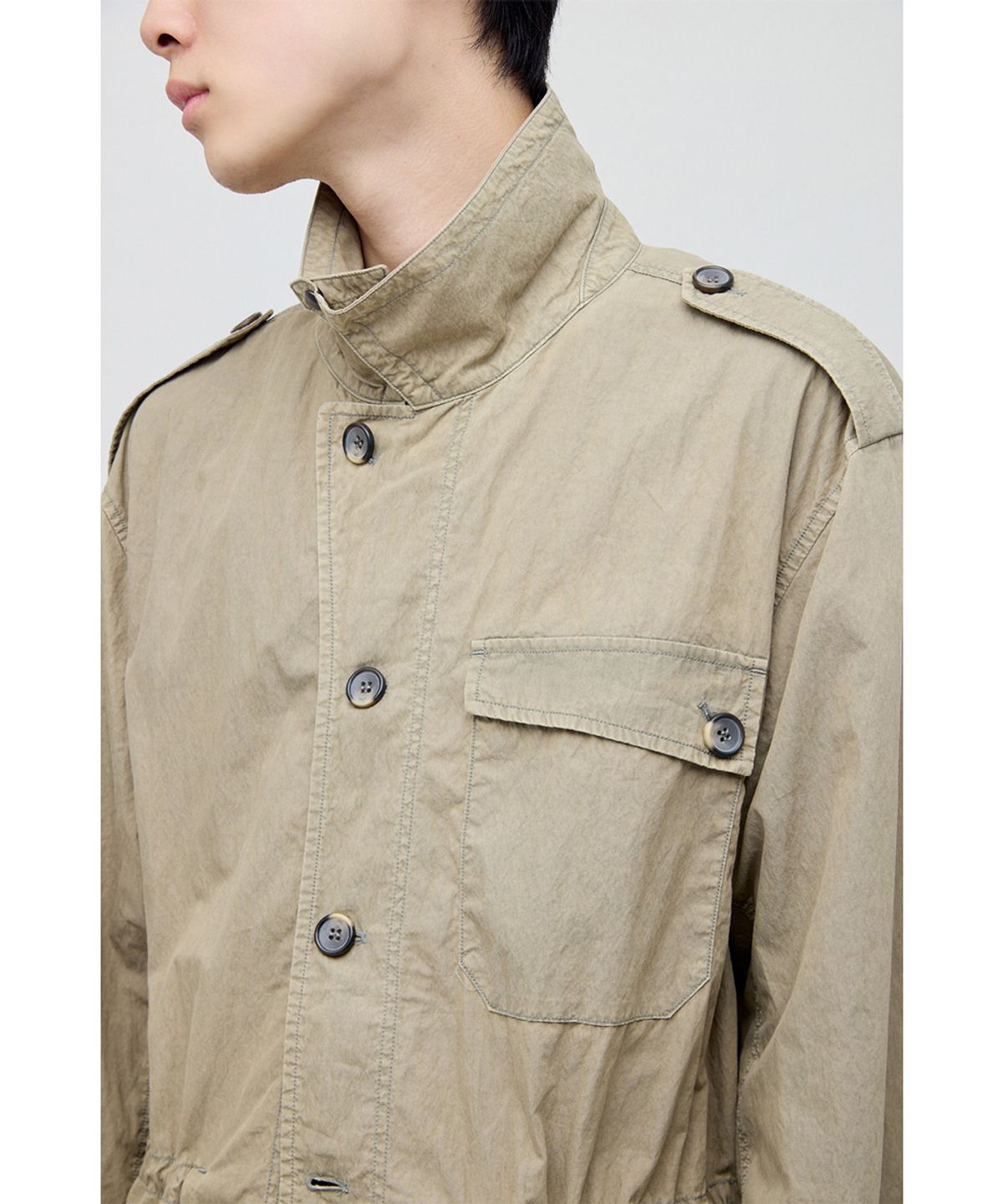 해칭룸(HATCHINGROOM) Parachute Jacket Bleached Olive