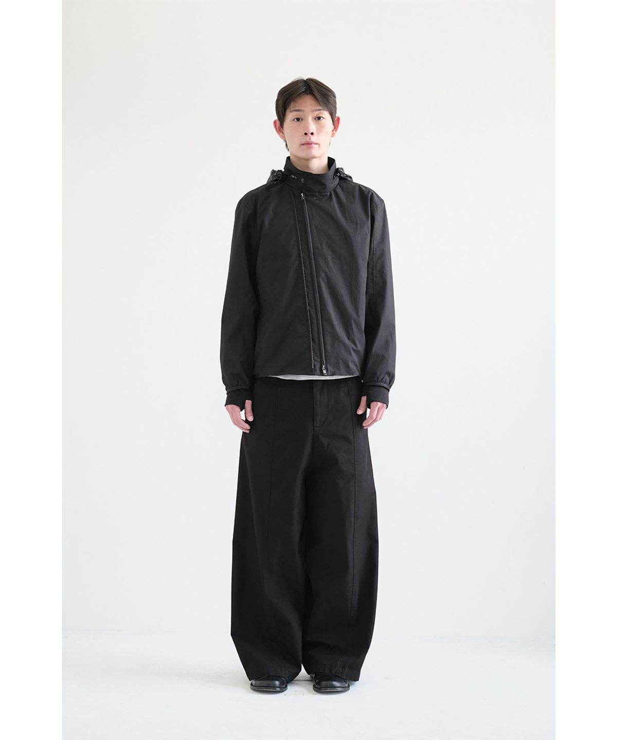 해칭룸(HATCHINGROOM) Diagonal Zip Jacket V2 Black