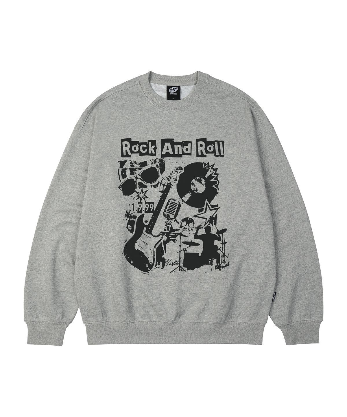 와일드락(WILDROCK) Rock Collage 오버핏 맨투맨_9 COL