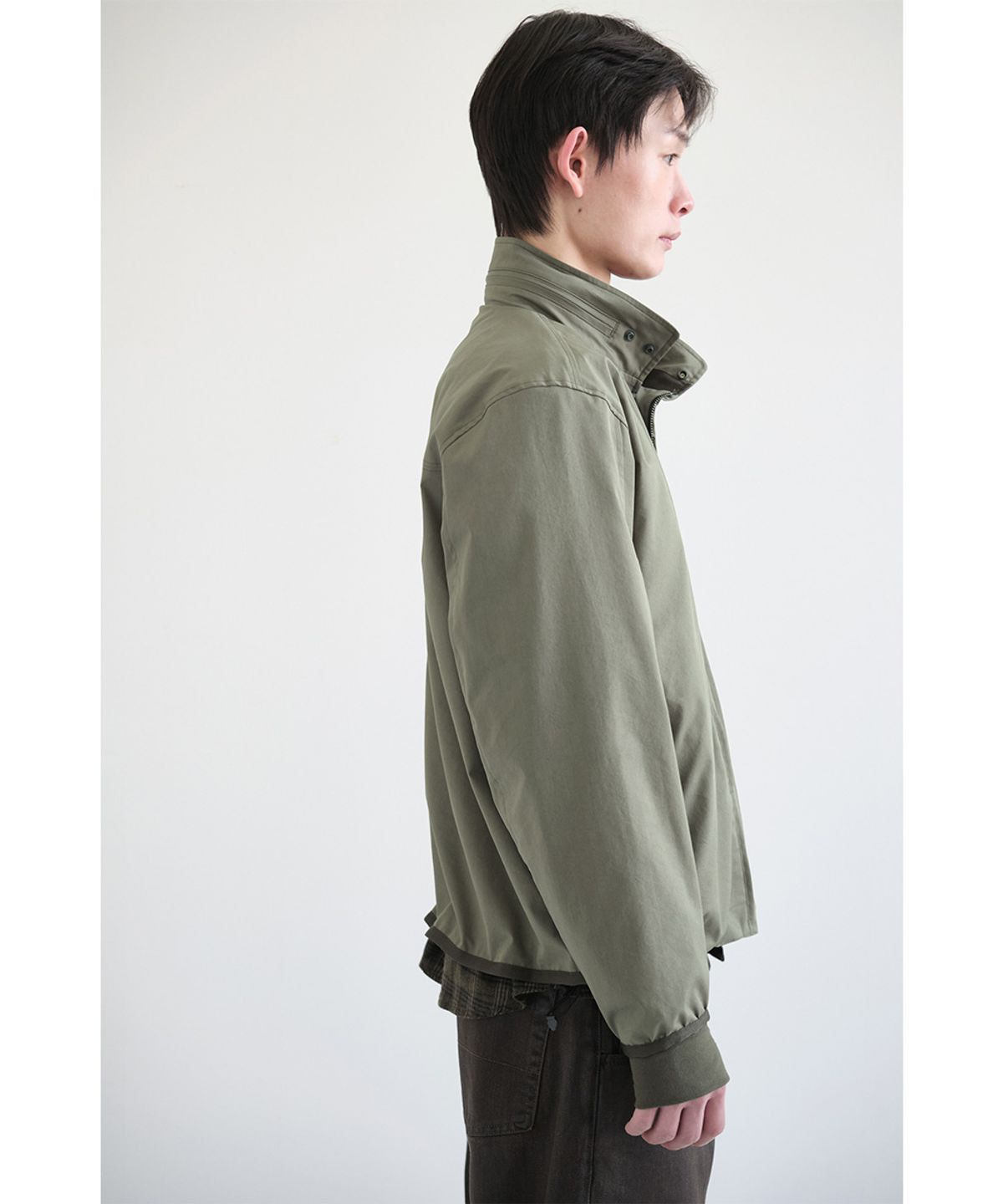 해칭룸(HATCHINGROOM) Diagonal Zip Jacket V2 Olive