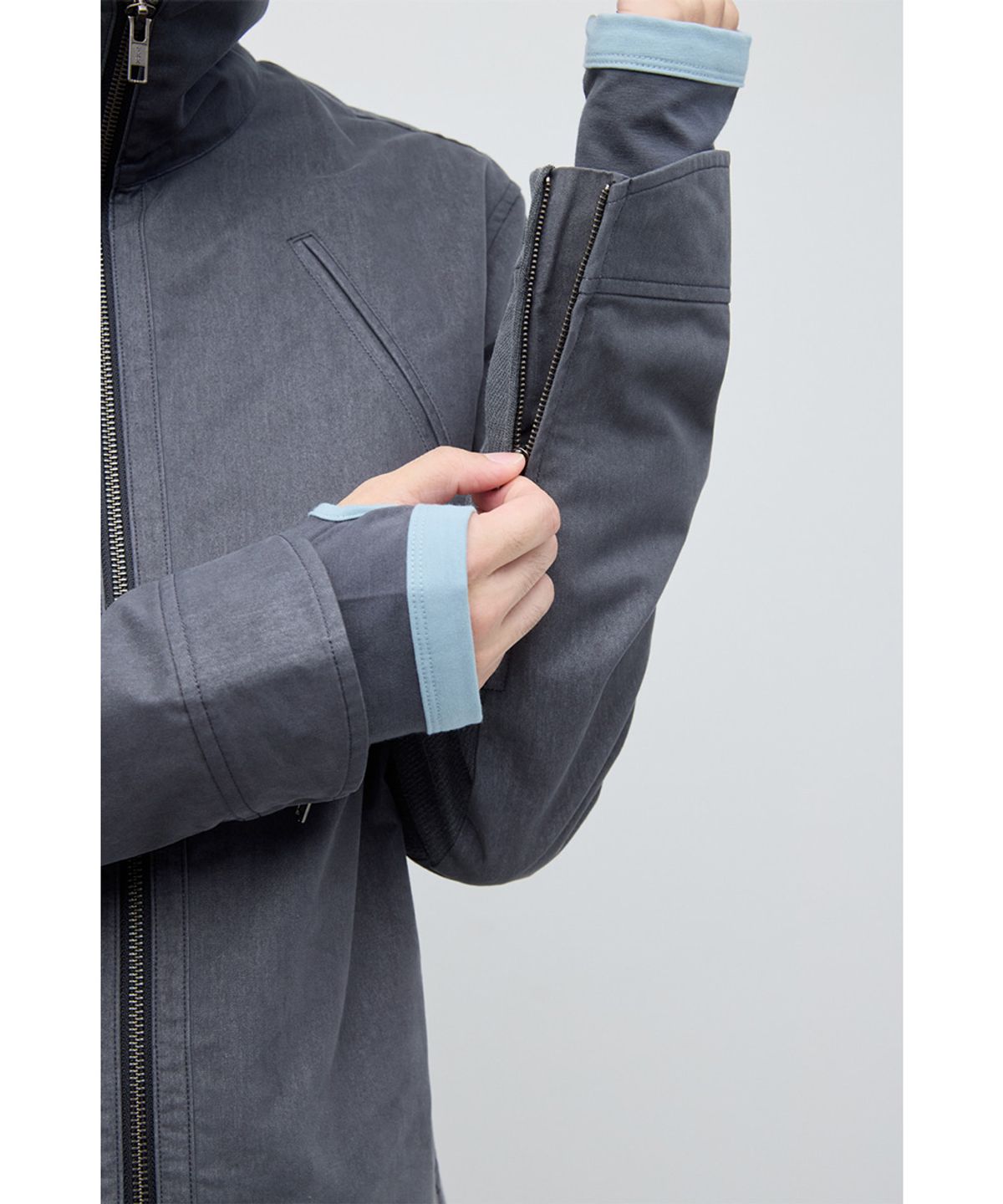 해칭룸(HATCHINGROOM) Funnel Neck Jacket Grey