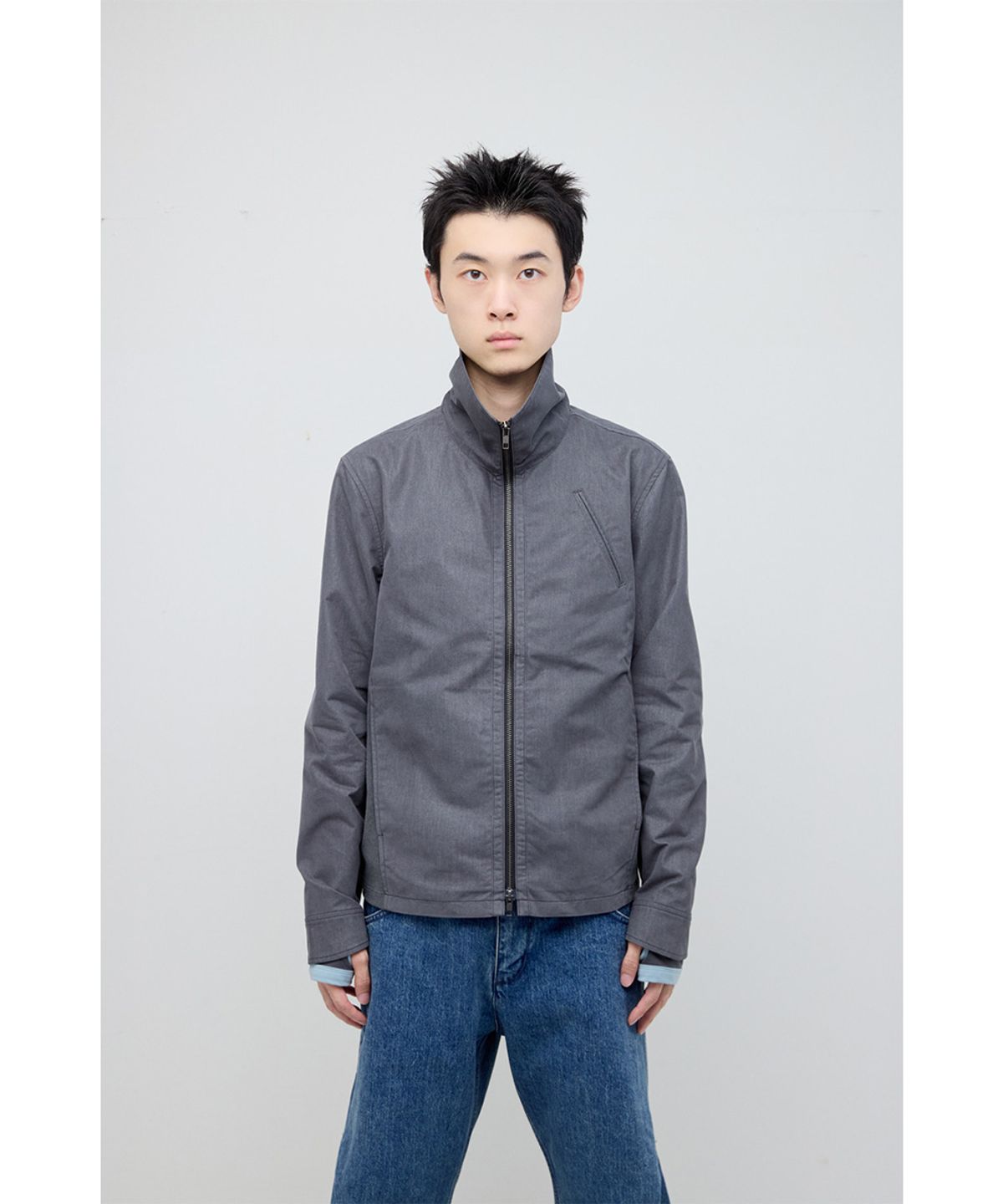 해칭룸(HATCHINGROOM) Funnel Neck Jacket Grey