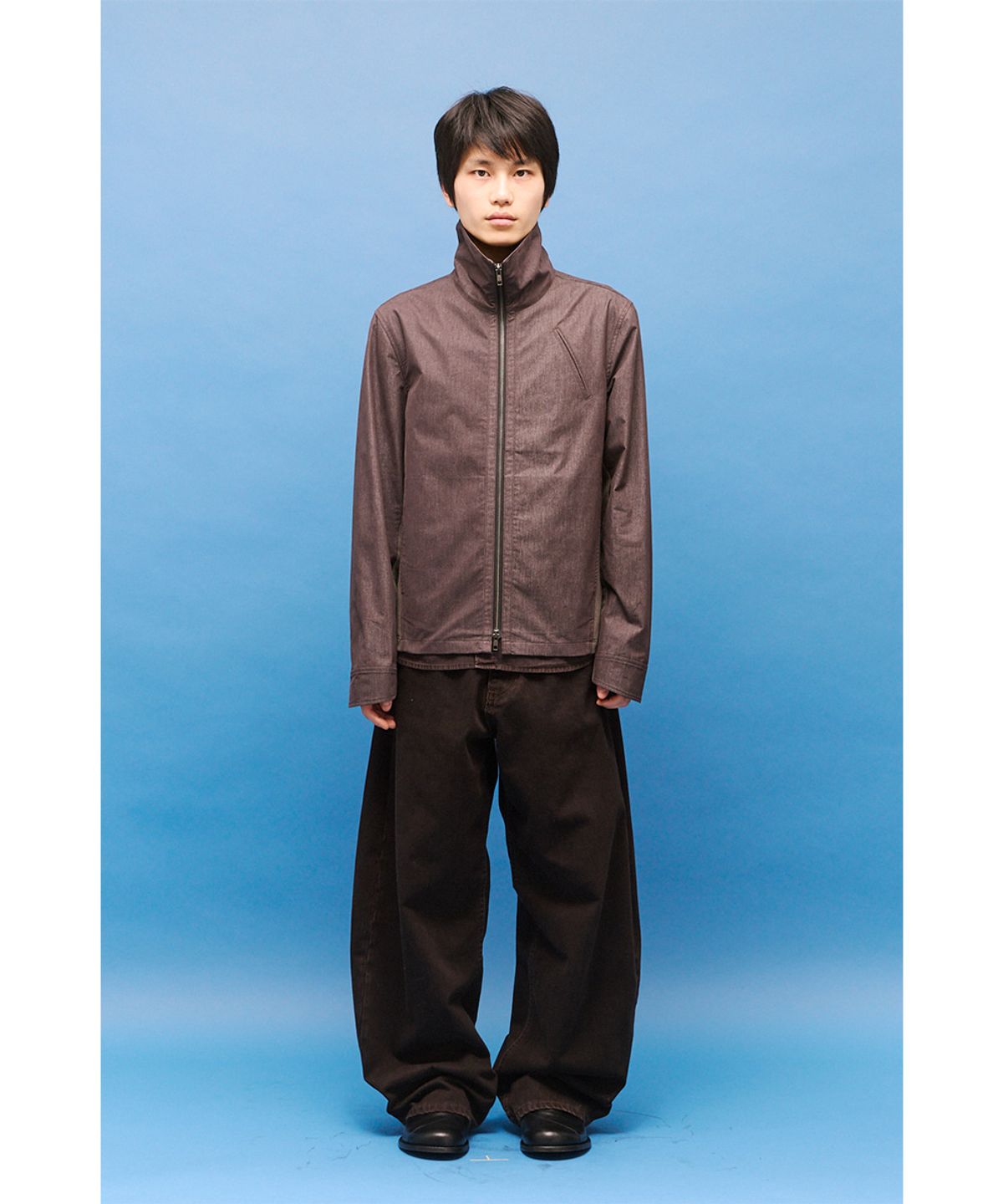 해칭룸(HATCHINGROOM) Funnel Neck Jacket Brown