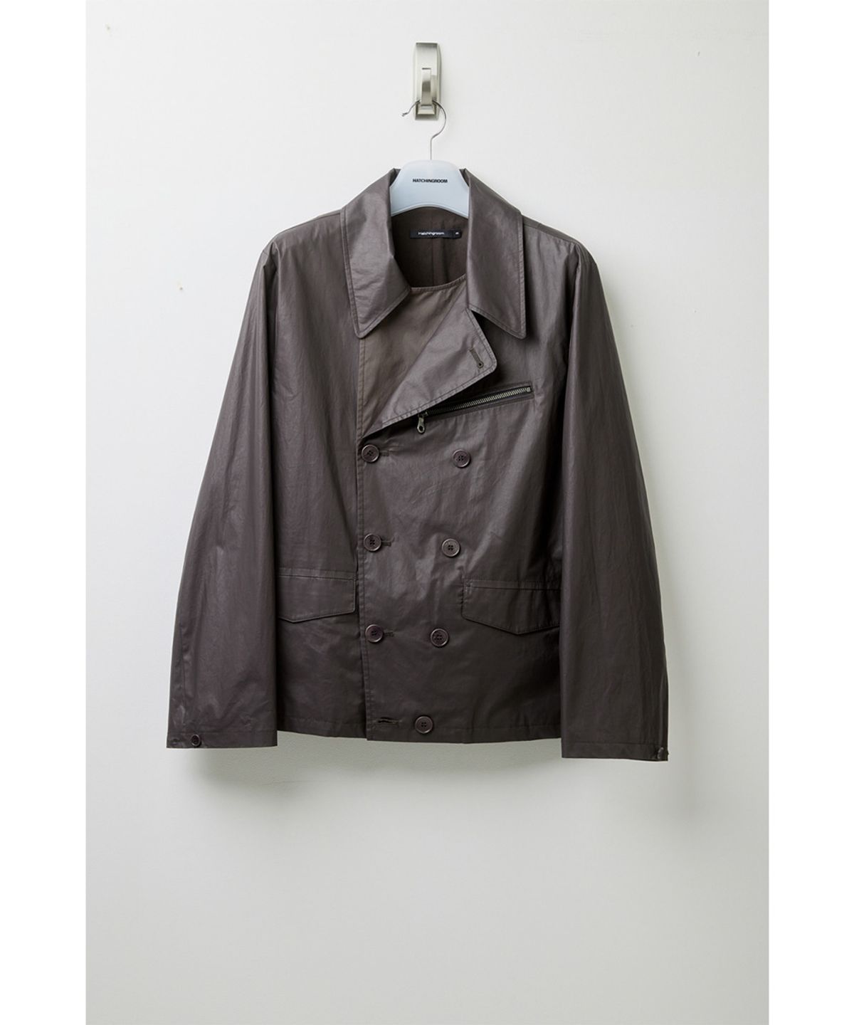 해칭룸(HATCHINGROOM) Short Double Jacket Burgundy