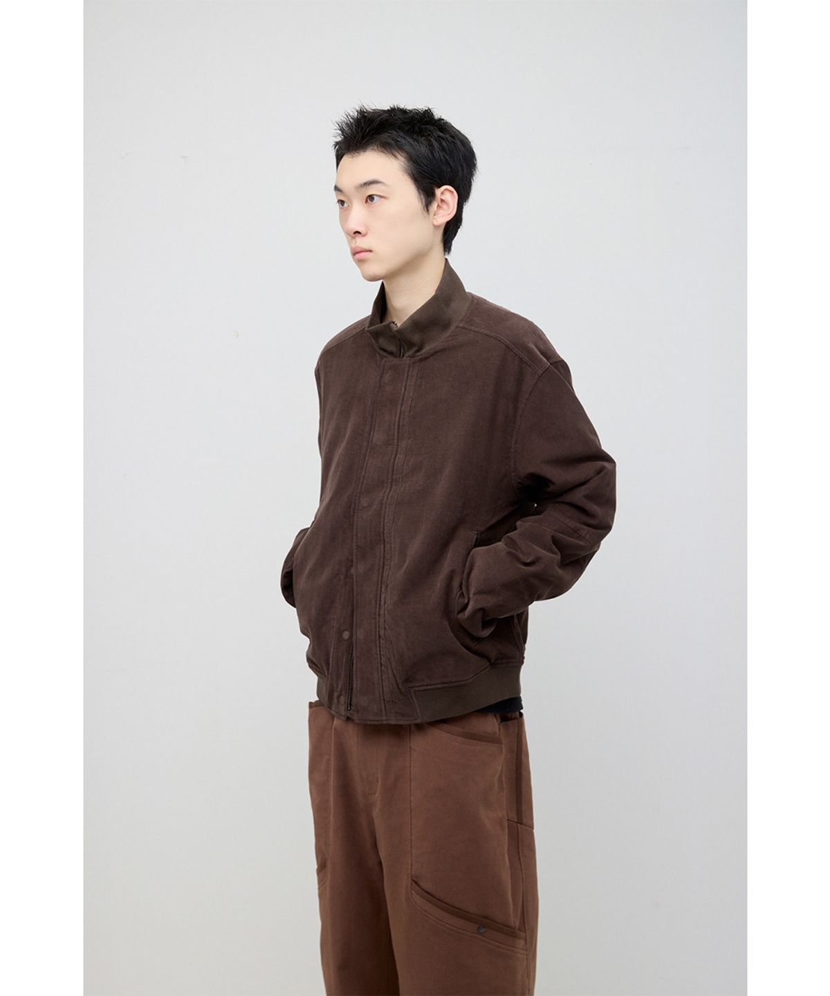 해칭룸(HATCHINGROOM) Tanker Jacket Corduroy Dark Brown