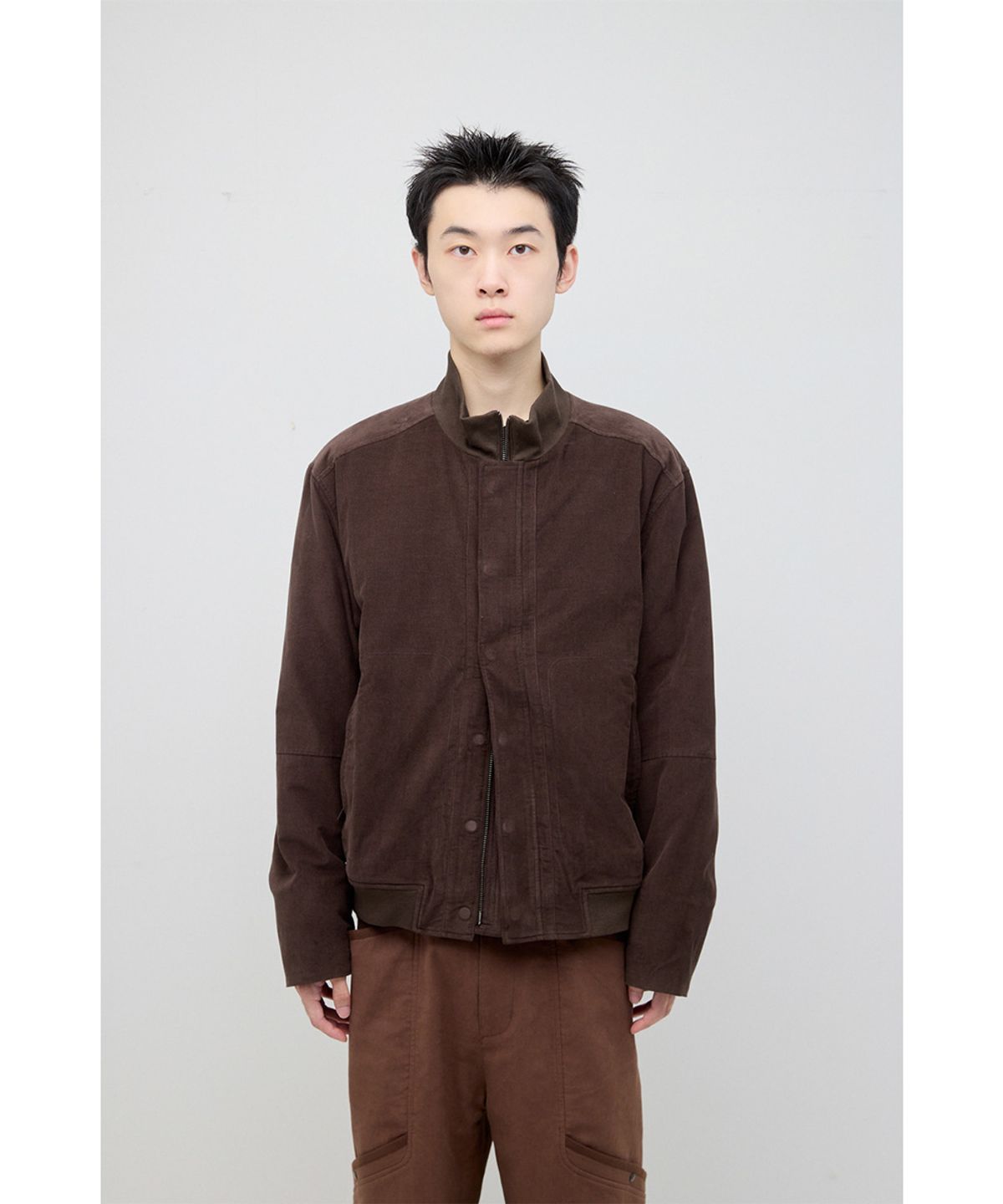 해칭룸(HATCHINGROOM) Tanker Jacket Corduroy Dark Brown