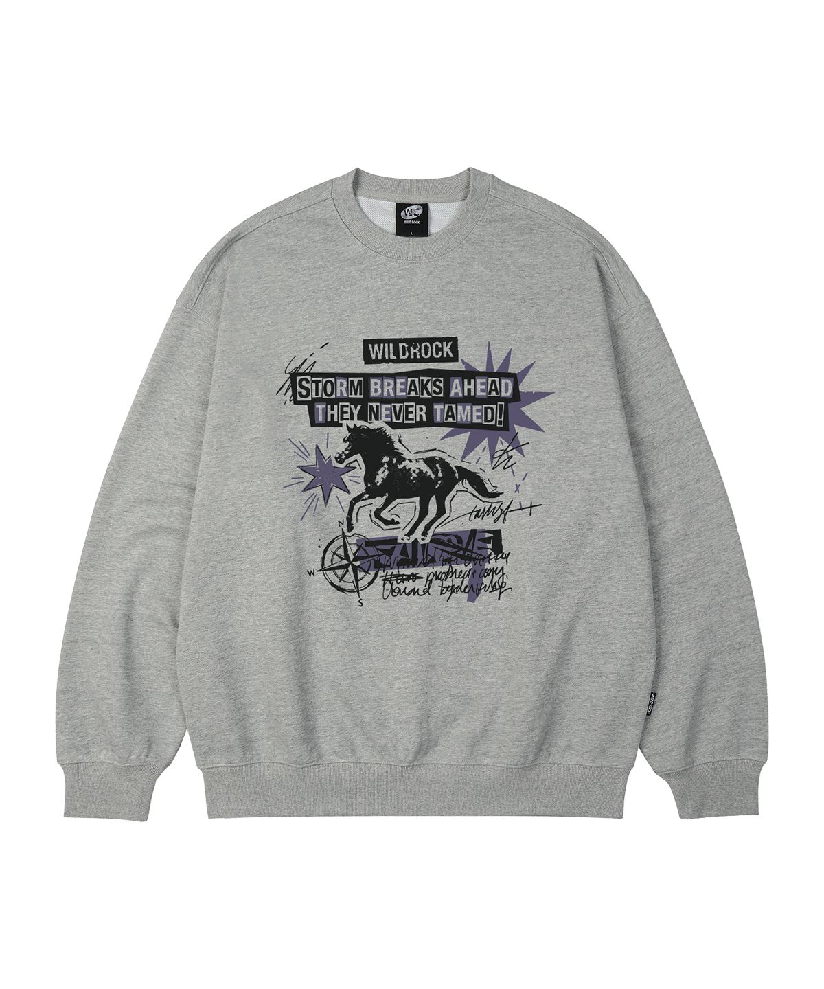 와일드락(WILDROCK) Storm Horse 오버핏 맨투맨_9 COL