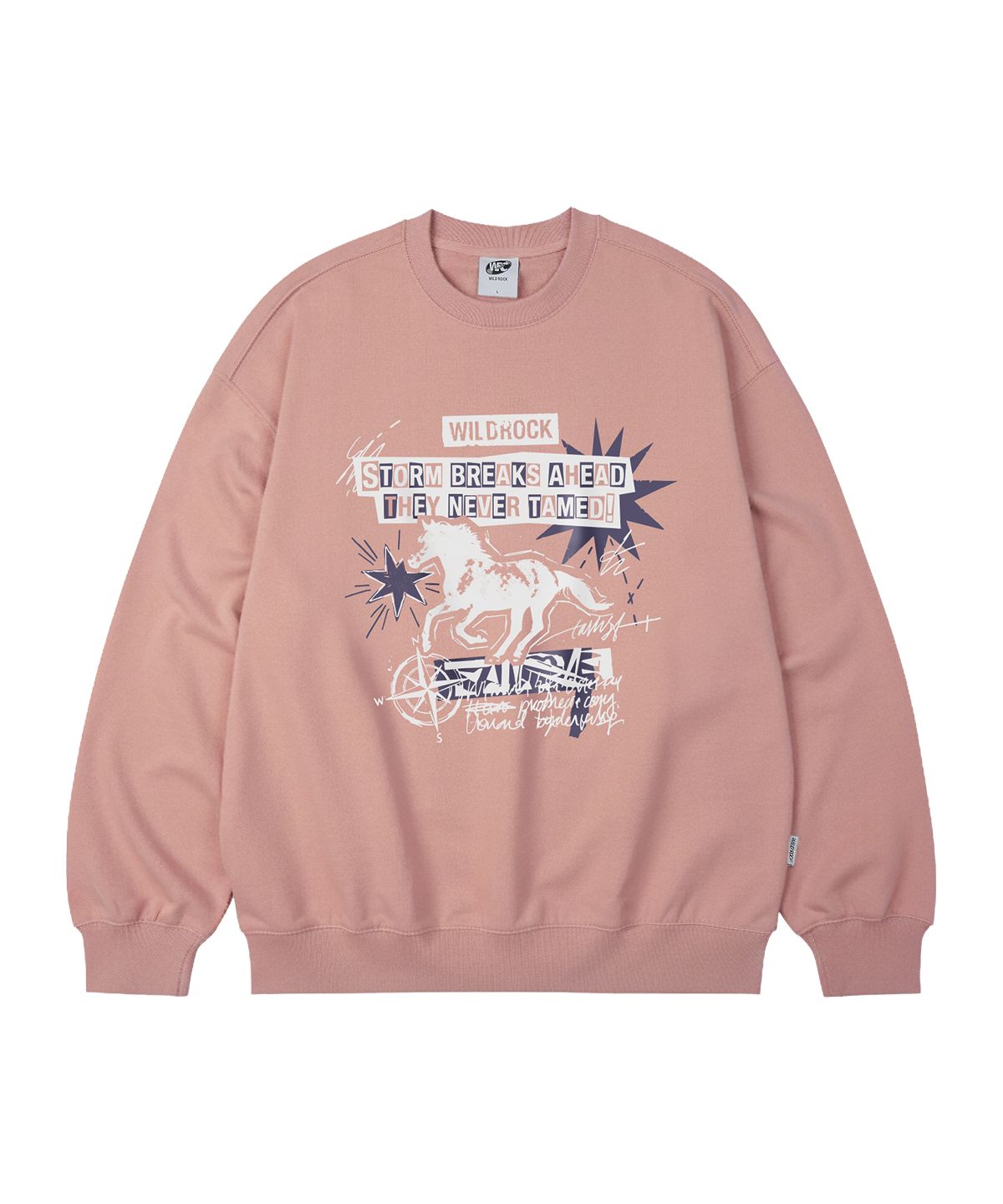 와일드락(WILDROCK) Storm Horse 오버핏 맨투맨_9 COL