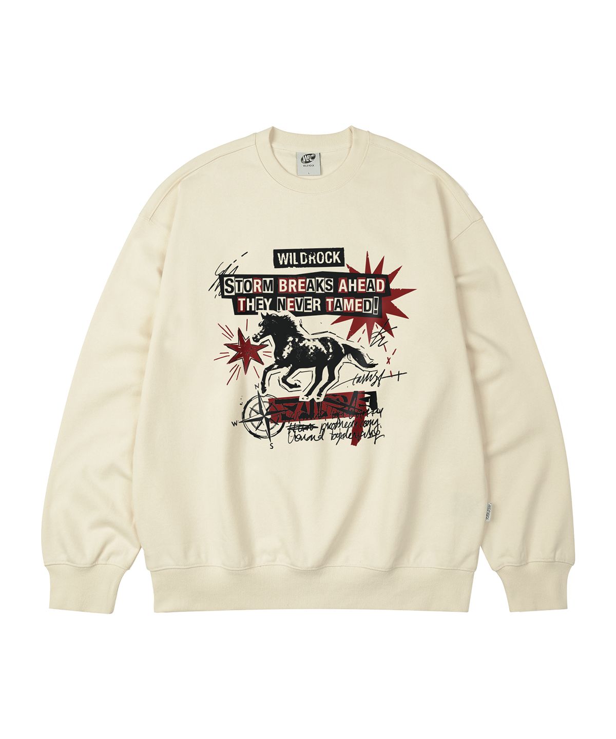 와일드락(WILDROCK) Storm Horse 오버핏 맨투맨_9 COL