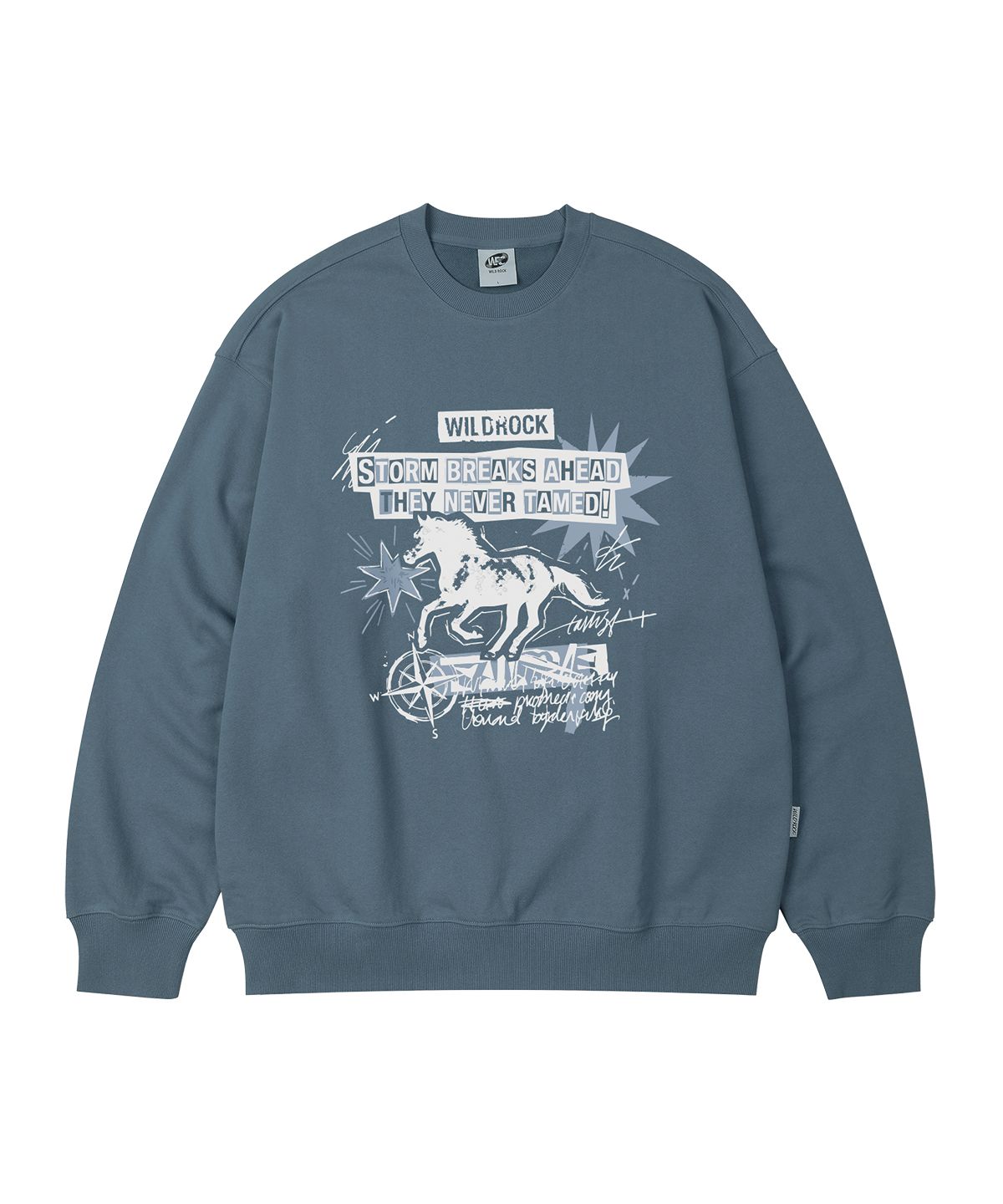 와일드락(WILDROCK) Storm Horse 오버핏 맨투맨_9 COL