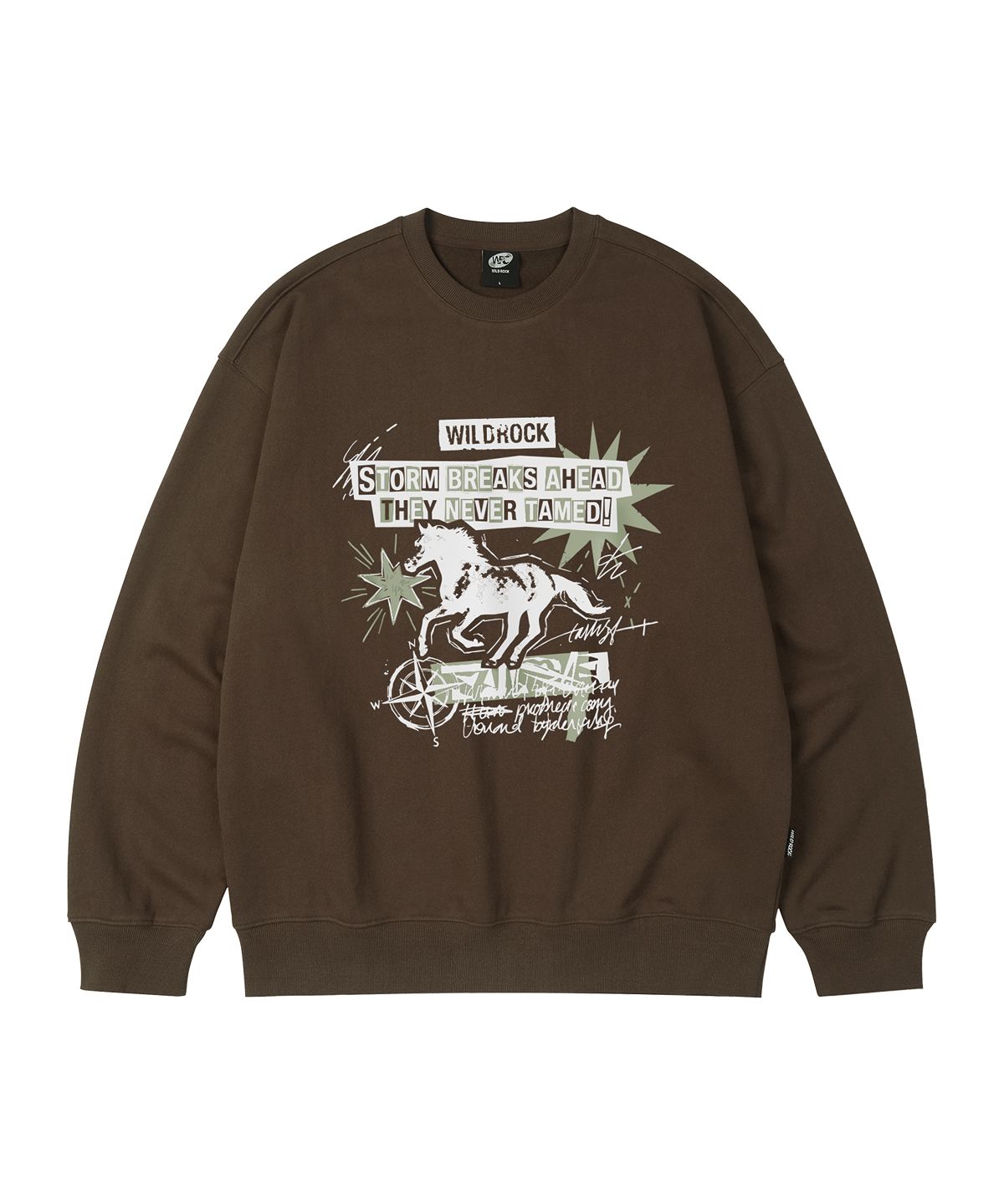 와일드락(WILDROCK) Storm Horse 오버핏 맨투맨_9 COL