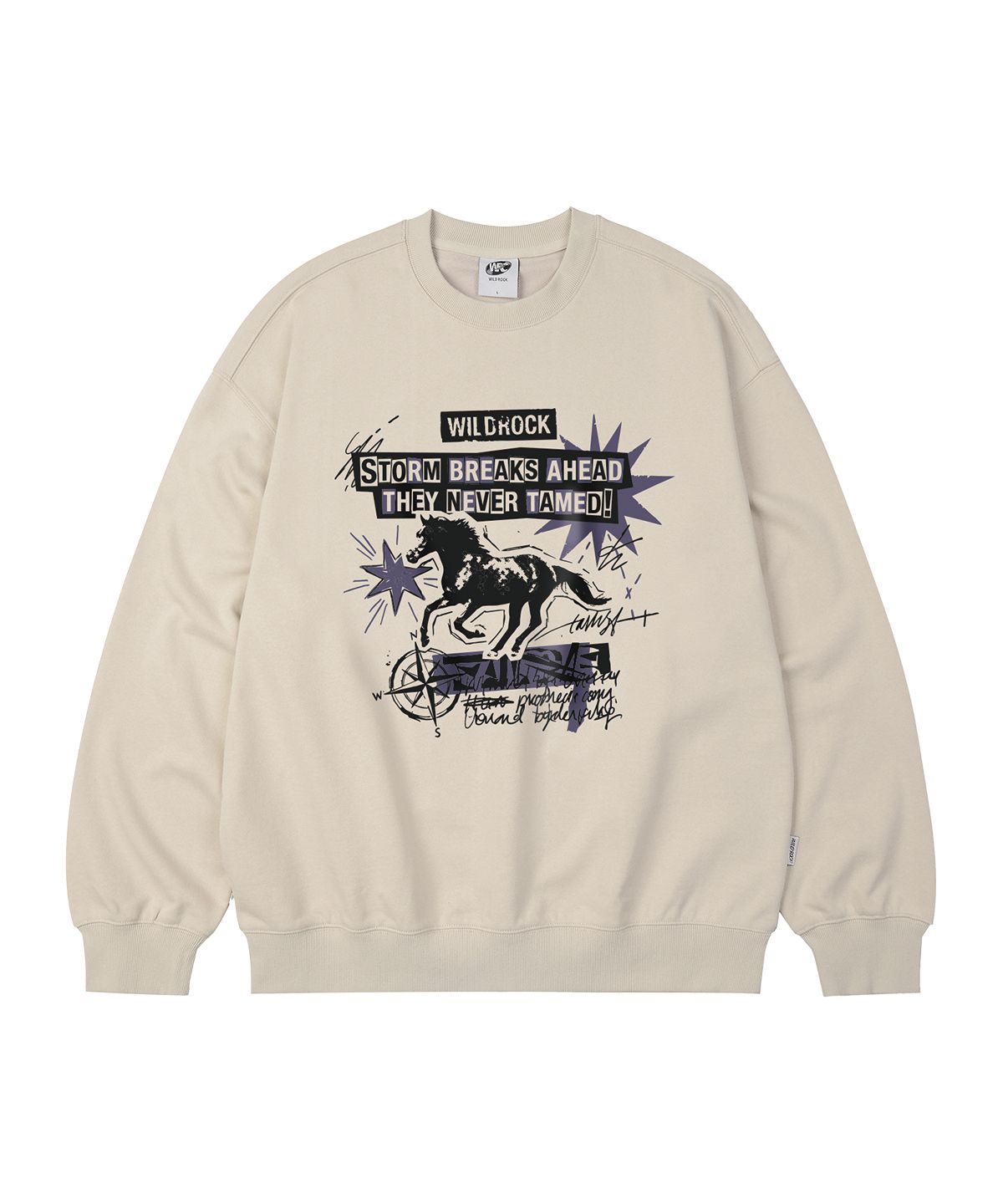 와일드락(WILDROCK) Storm Horse 오버핏 맨투맨_9 COL