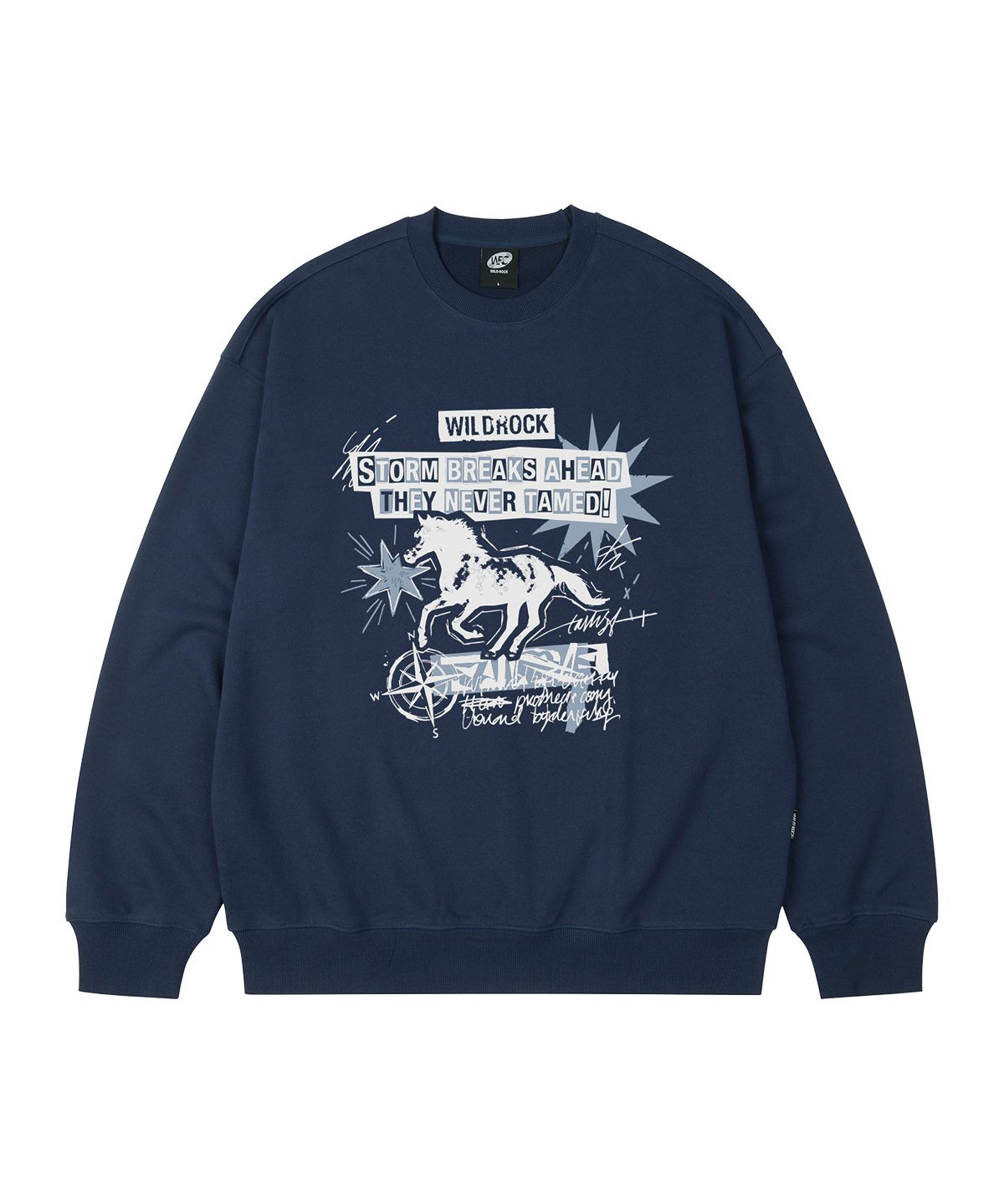 와일드락(WILDROCK) Storm Horse 오버핏 맨투맨_9 COL