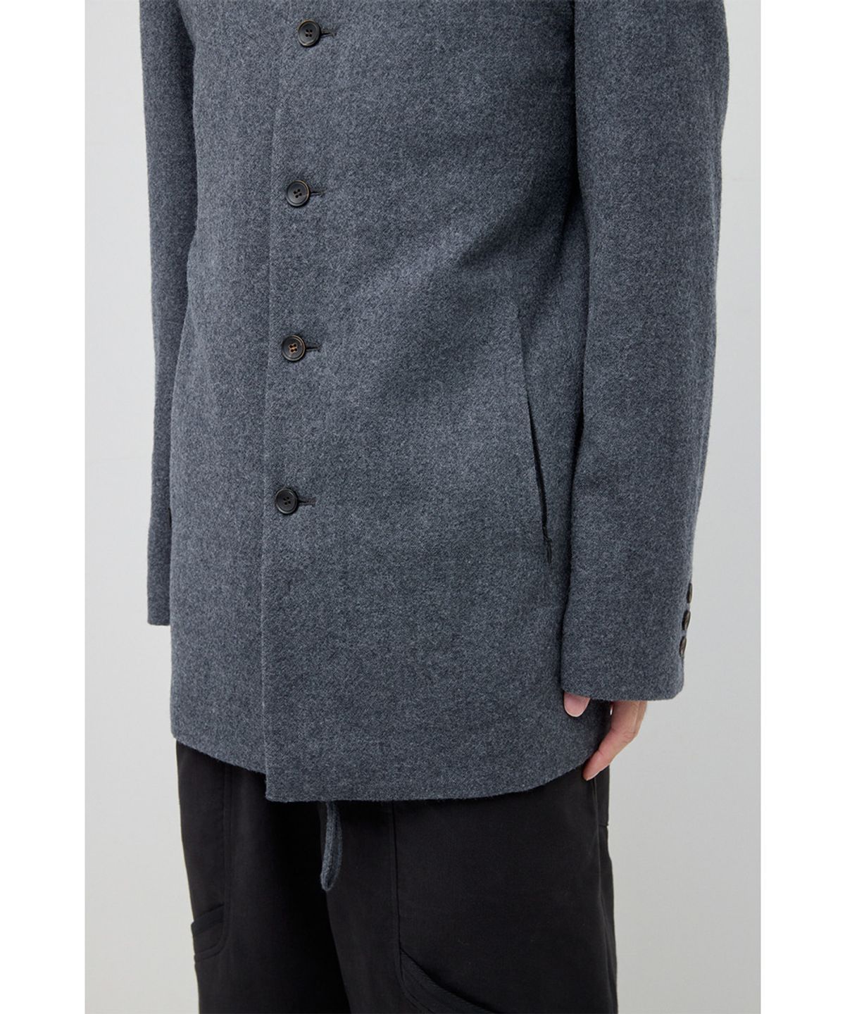 해칭룸(HATCHINGROOM) Stand Collar Coat Charcoal