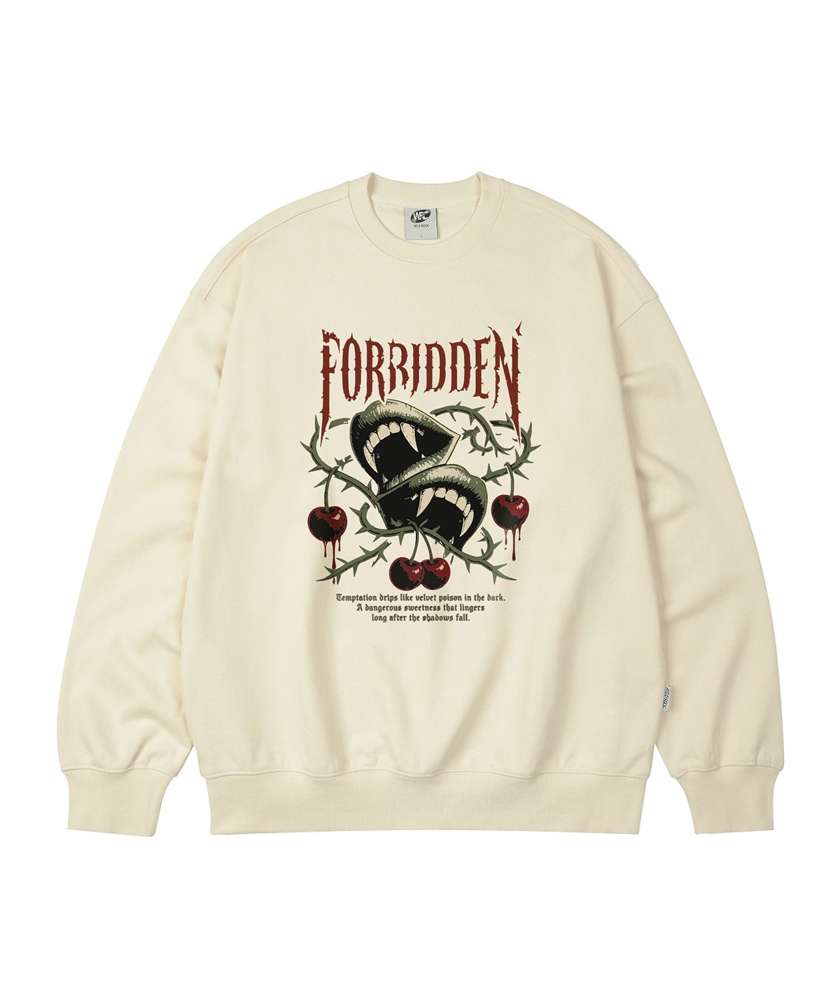 와일드락(WILDROCK) Forbidden Lips 오버핏 맨투맨_9 COL