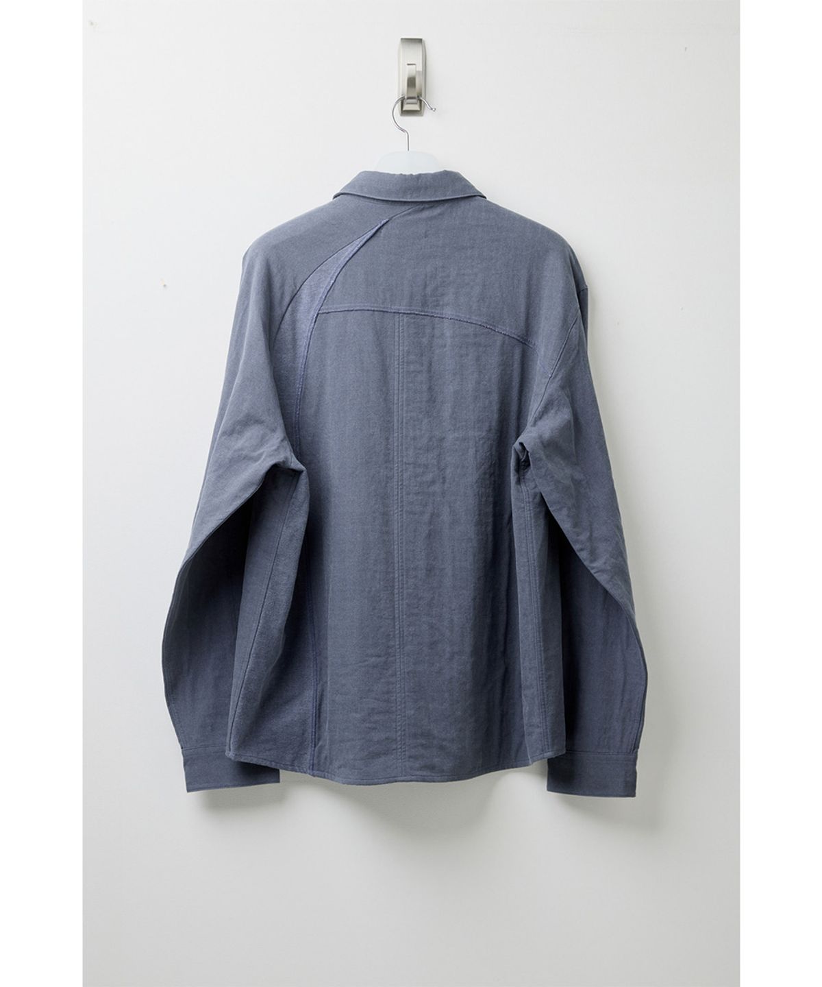 해칭룸(HATCHINGROOM) Curved Shirt Dyed Blue