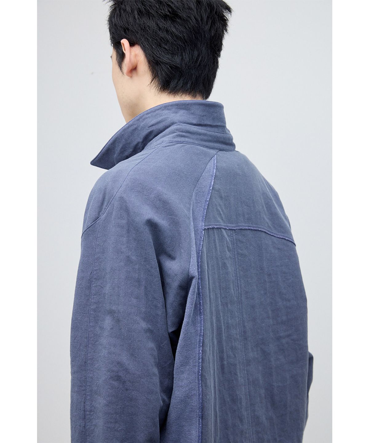 해칭룸(HATCHINGROOM) Curved Shirt Dyed Blue